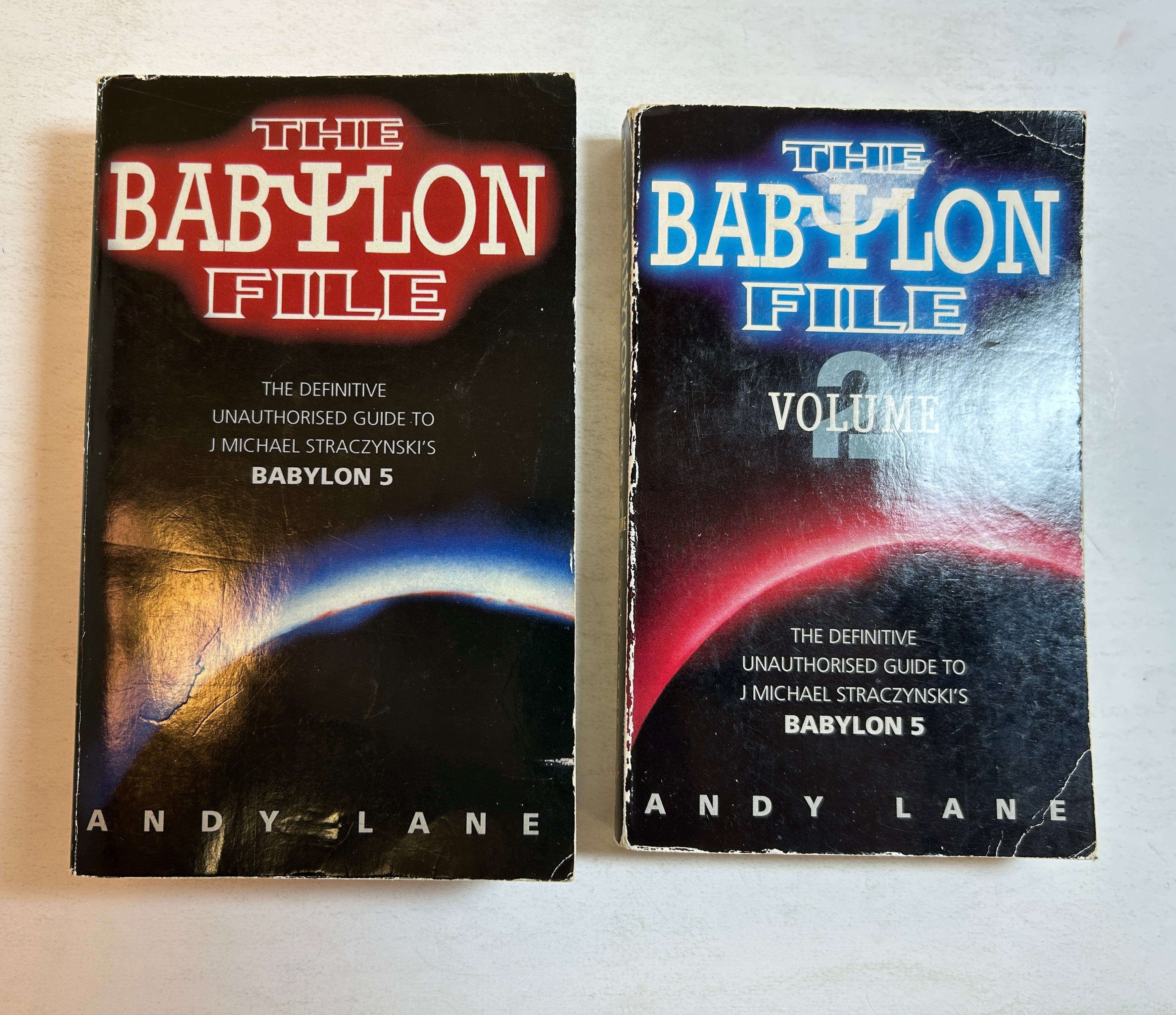 Lot of 2 The Babylon File Vol 1 & 2 by Andy Lane (Unauthorized Guide to Babylon 5) SC