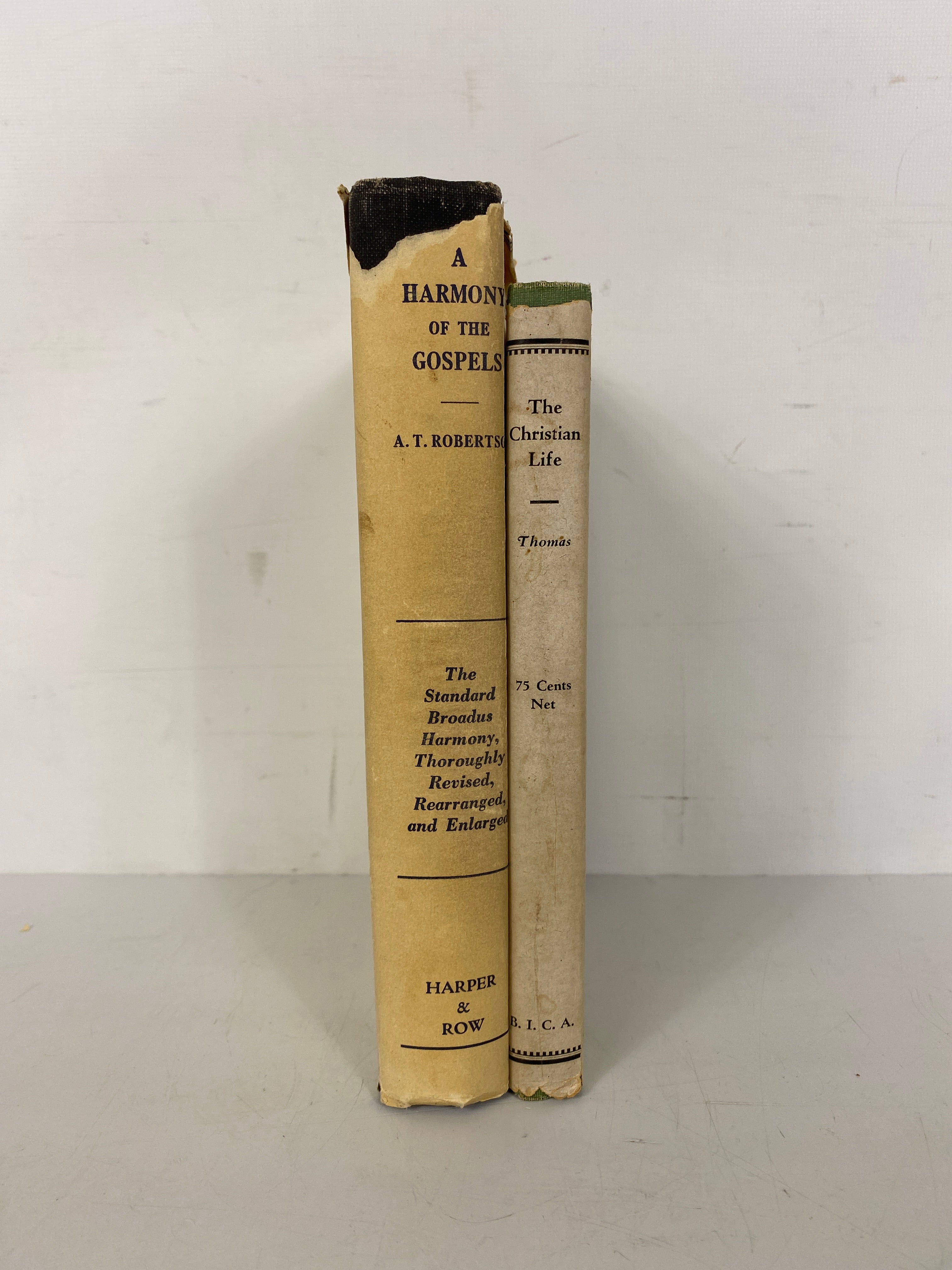 Lot of 2: The Christian Life & How to Live It/The Harmony of the Gospels HC DJ