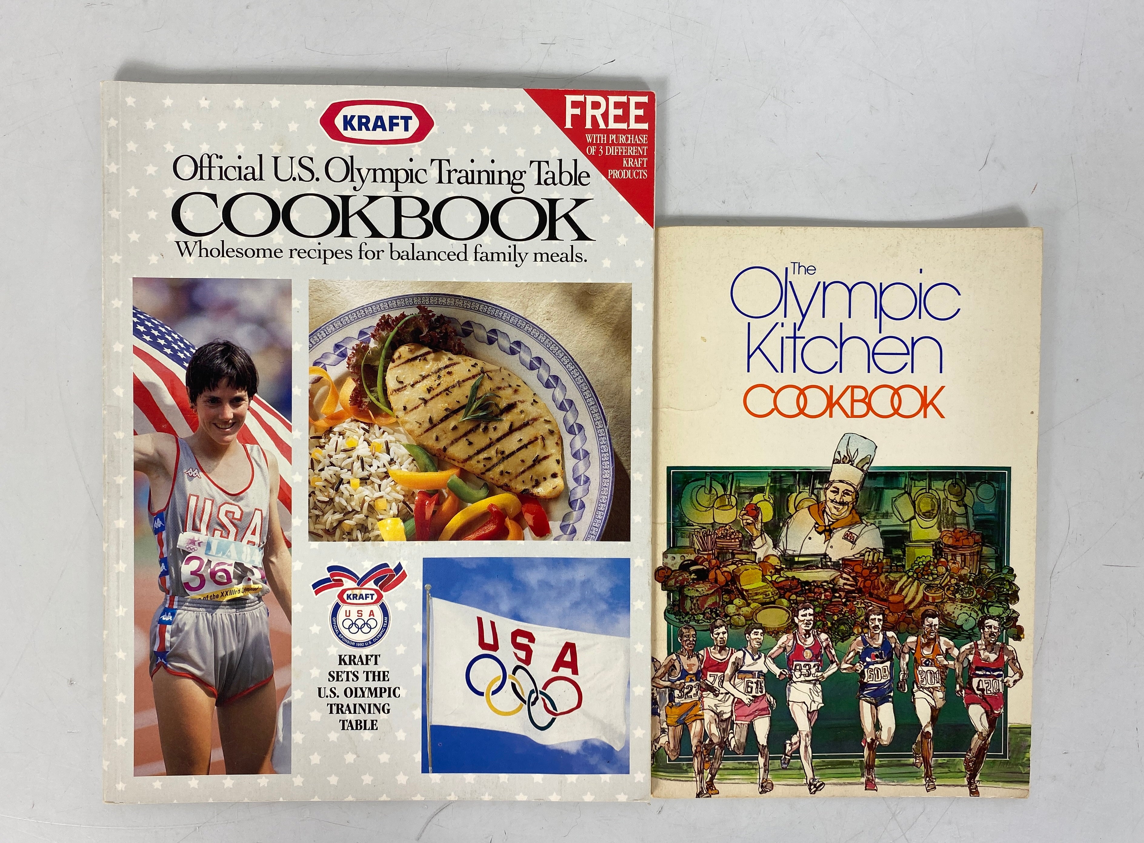 Lot of 2: The Olympic Kitchen Cookbook 1983/Kraft US Olympic Cookbook 1992 SC