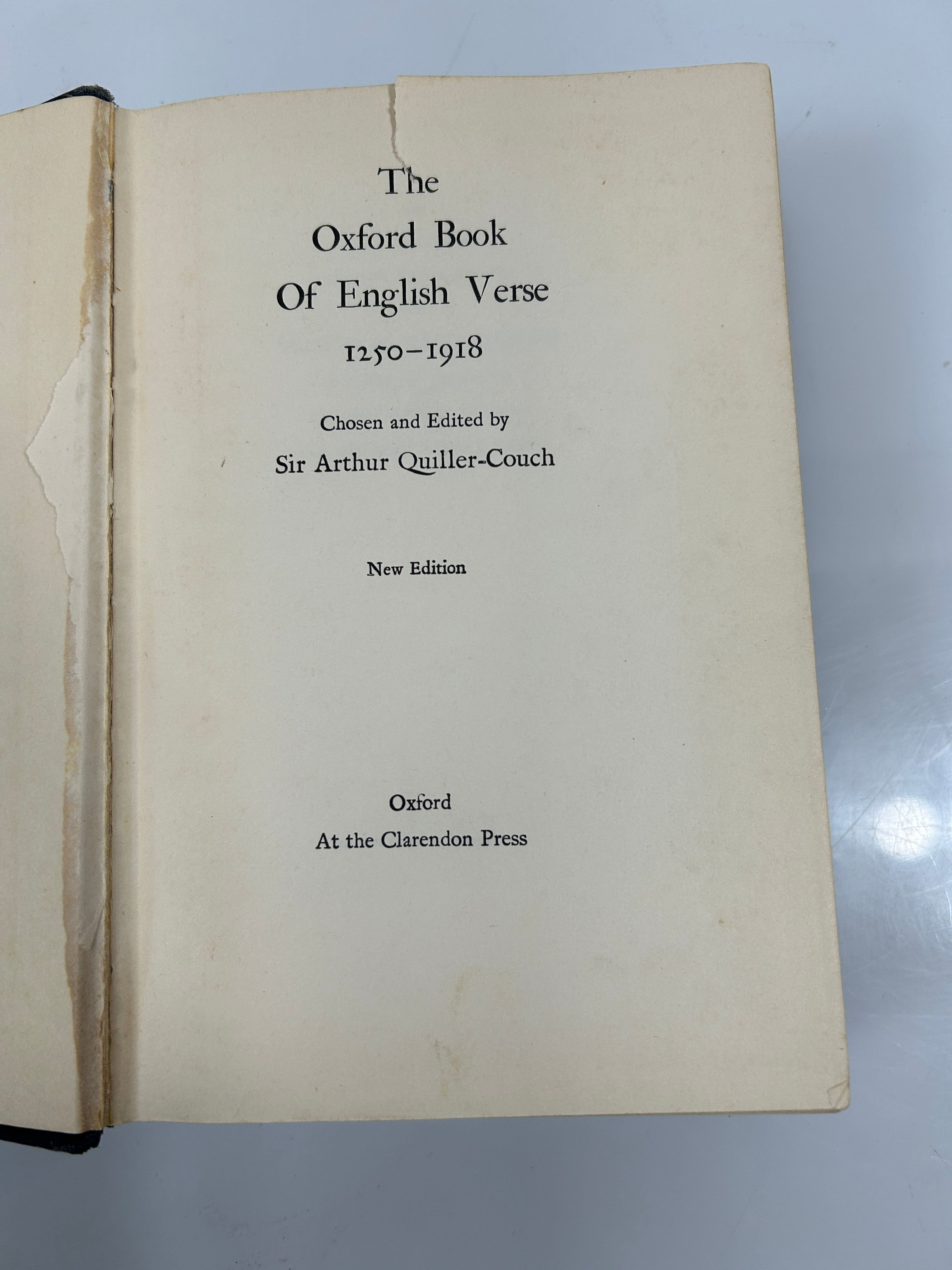Lot of 2: The Oxford Book of Modern Verse (1947)/English Verse (1953) HC