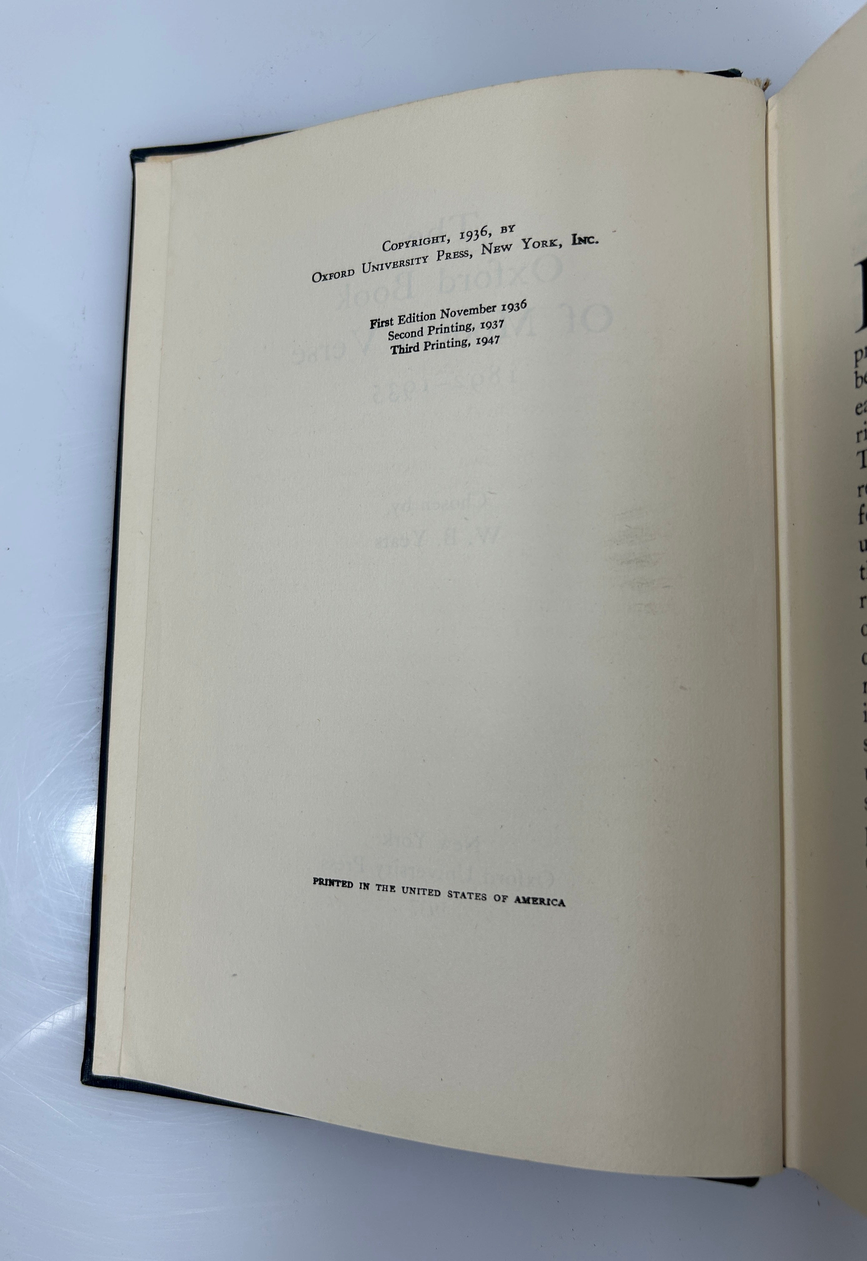 Lot of 2: The Oxford Book of Modern Verse (1947)/English Verse (1953) HC