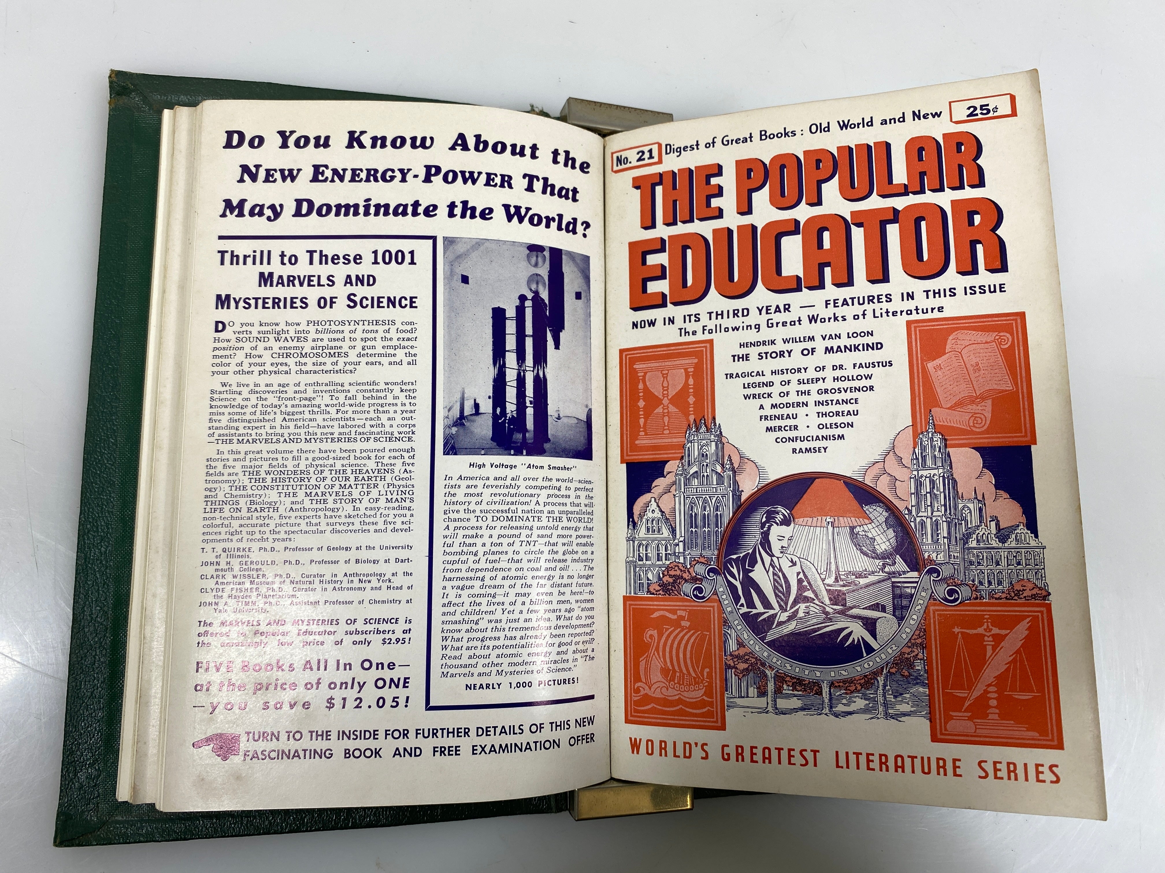 Lot of 2 The Popular Educator Pages 4417-4968 & 6625-7176 1940 HC