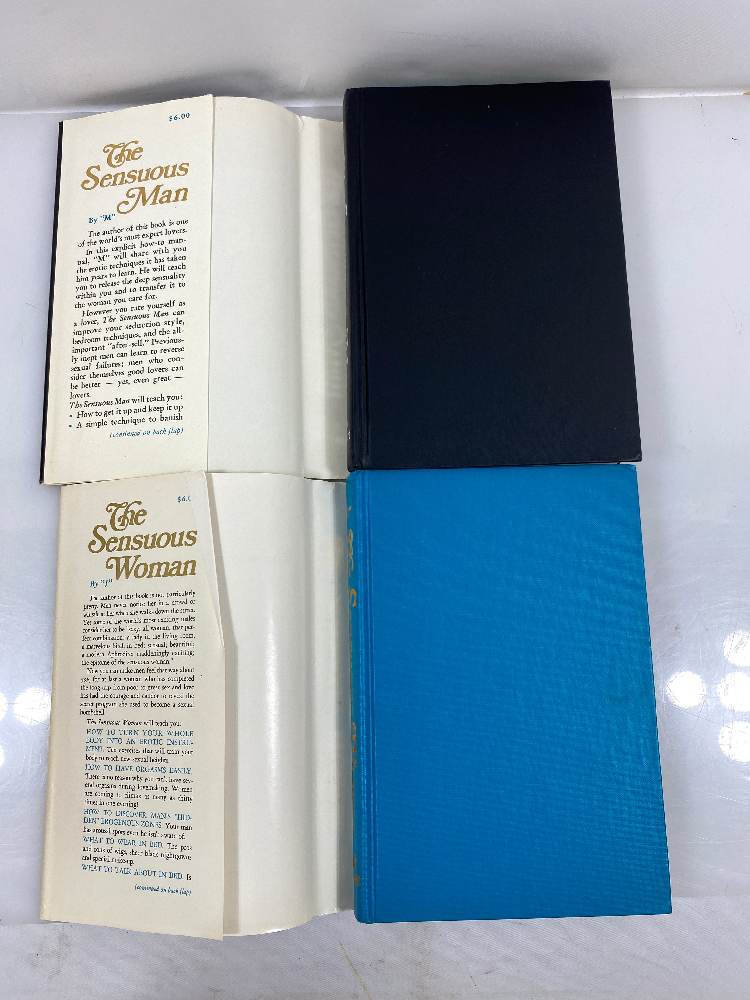 Lot of 2: The Sensuous Woman by "J"/The Sensuous Man by "M" 1970-71 HCDJ