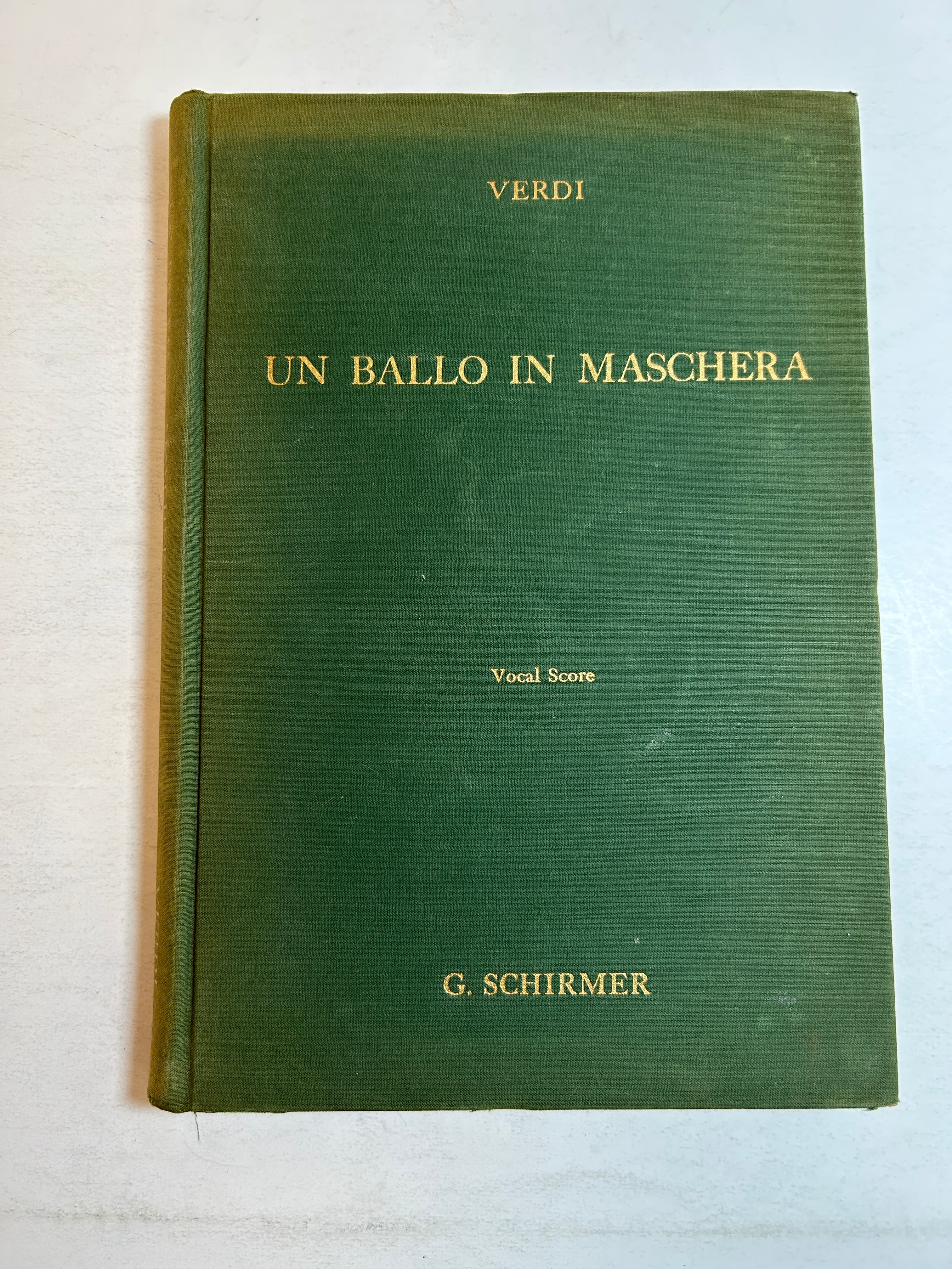 Lot of 2 Verdi Aida/Un Ballo In Maschera Bilingual Opera Score Schirmer HC