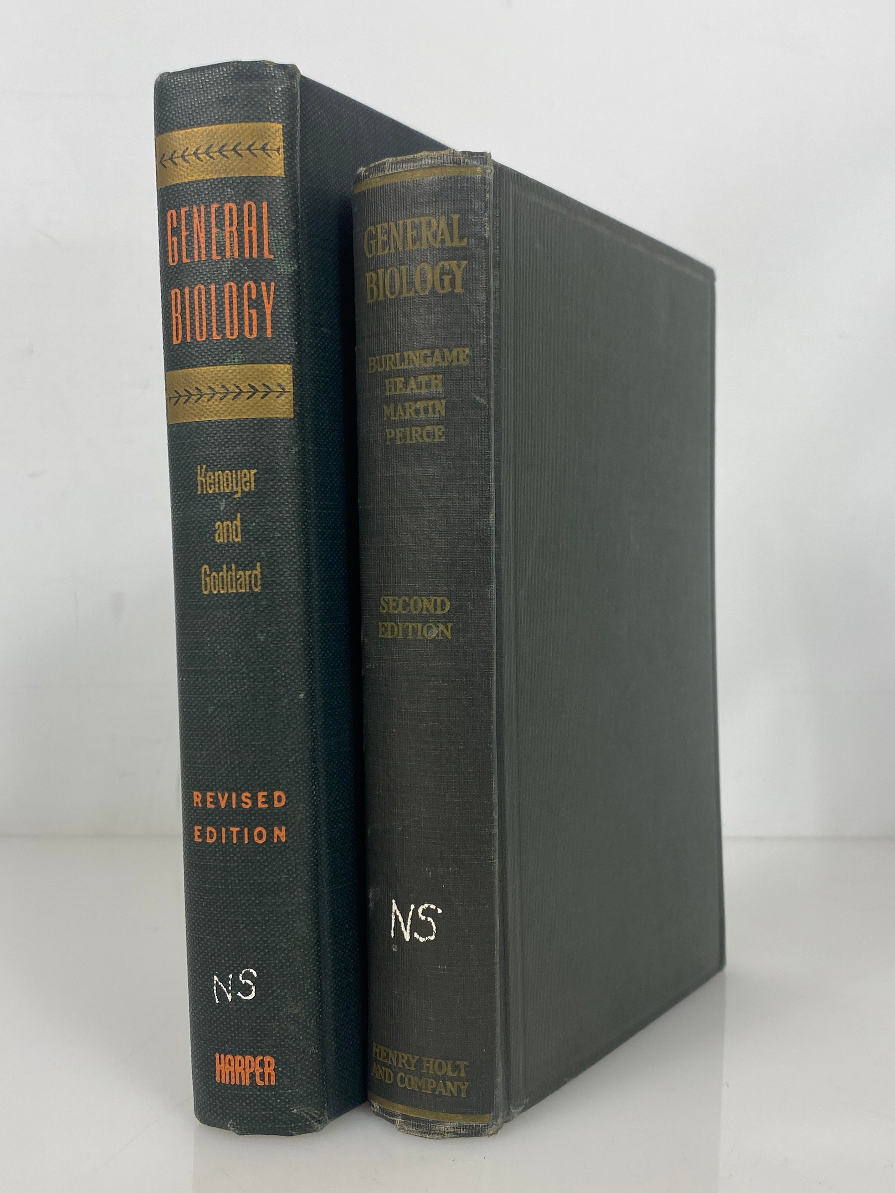 Lot of 2 Vintage General Biology Textbooks 1931-1945 HC