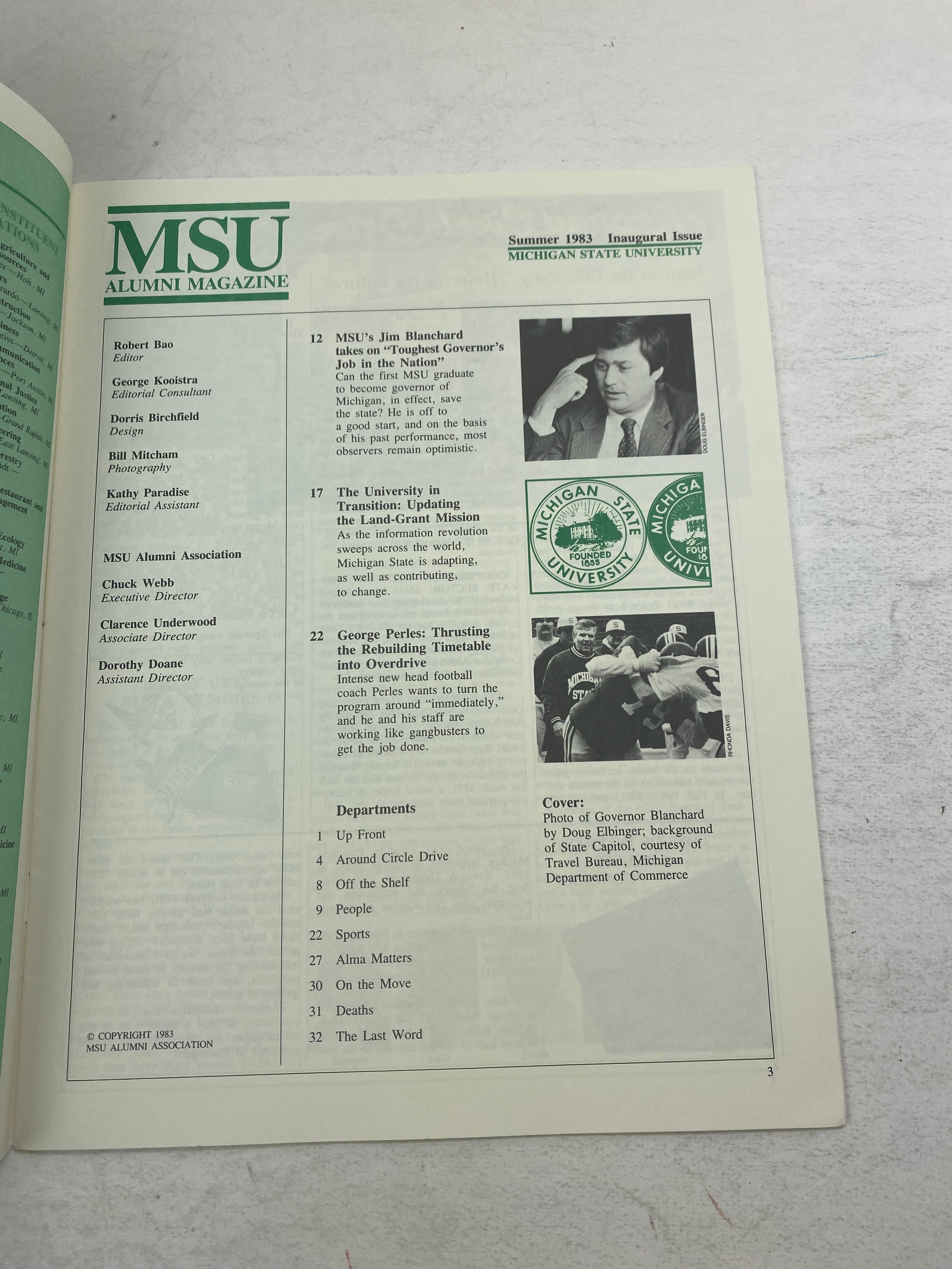 Lot of 2 Vintage MSU Alumni Association Magazines  Rose Bowl 1983 1988