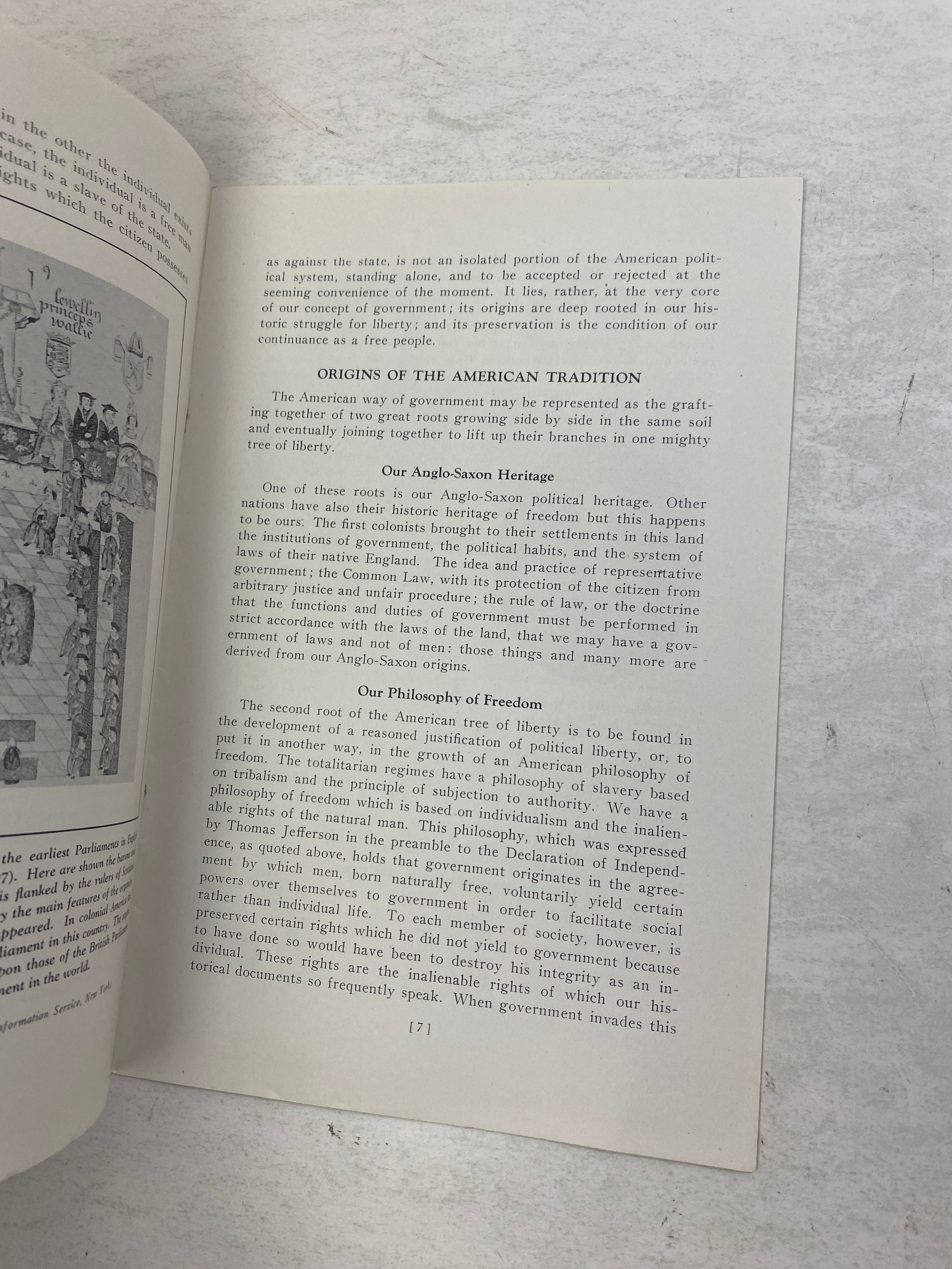 Lot of 2 Vintage MSU Extension Preserving Democracy Booklets 1945