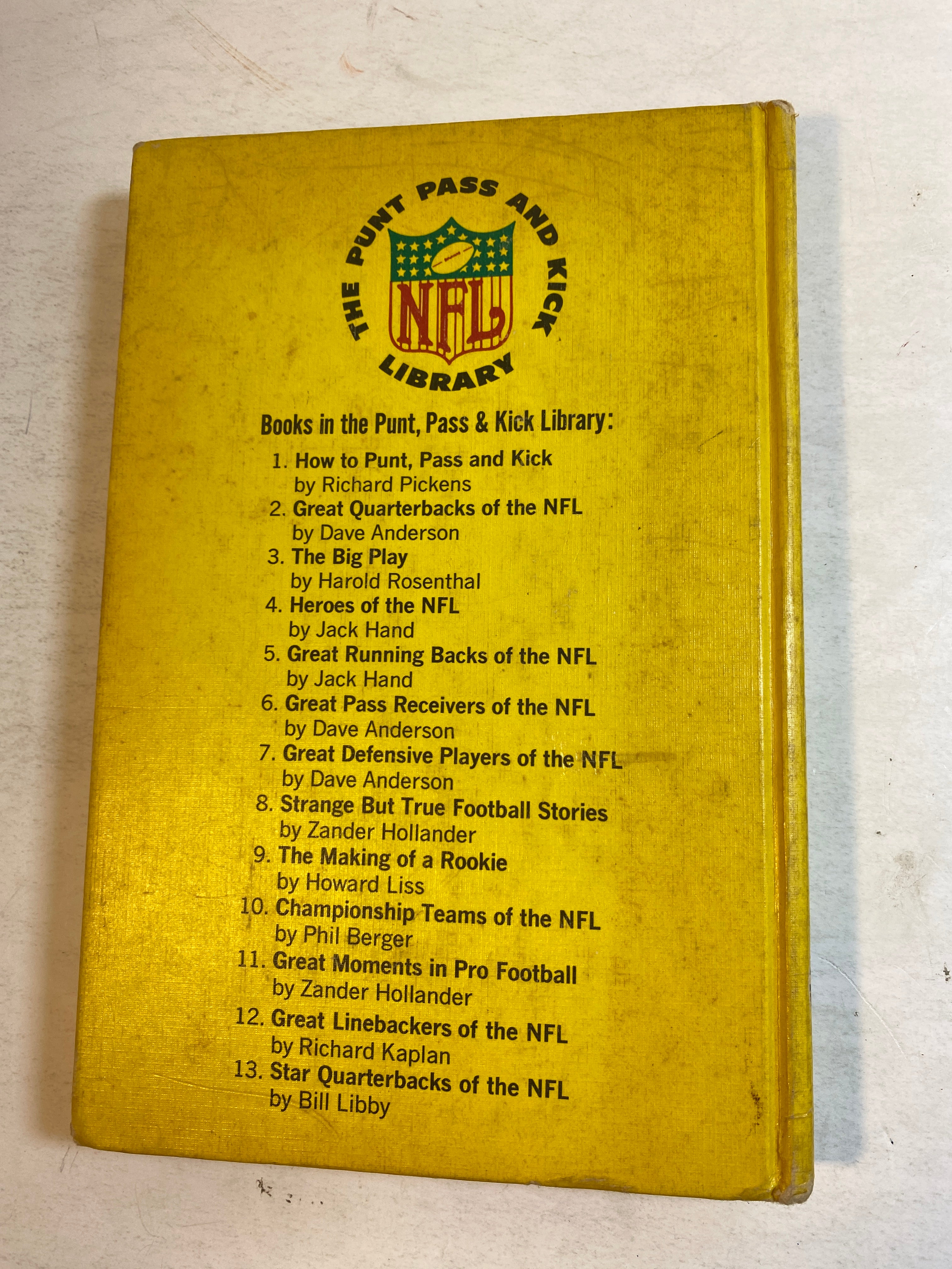 Lot of 2 Vintage NFL Books Linebackers / Great Moments HC 1969-1970