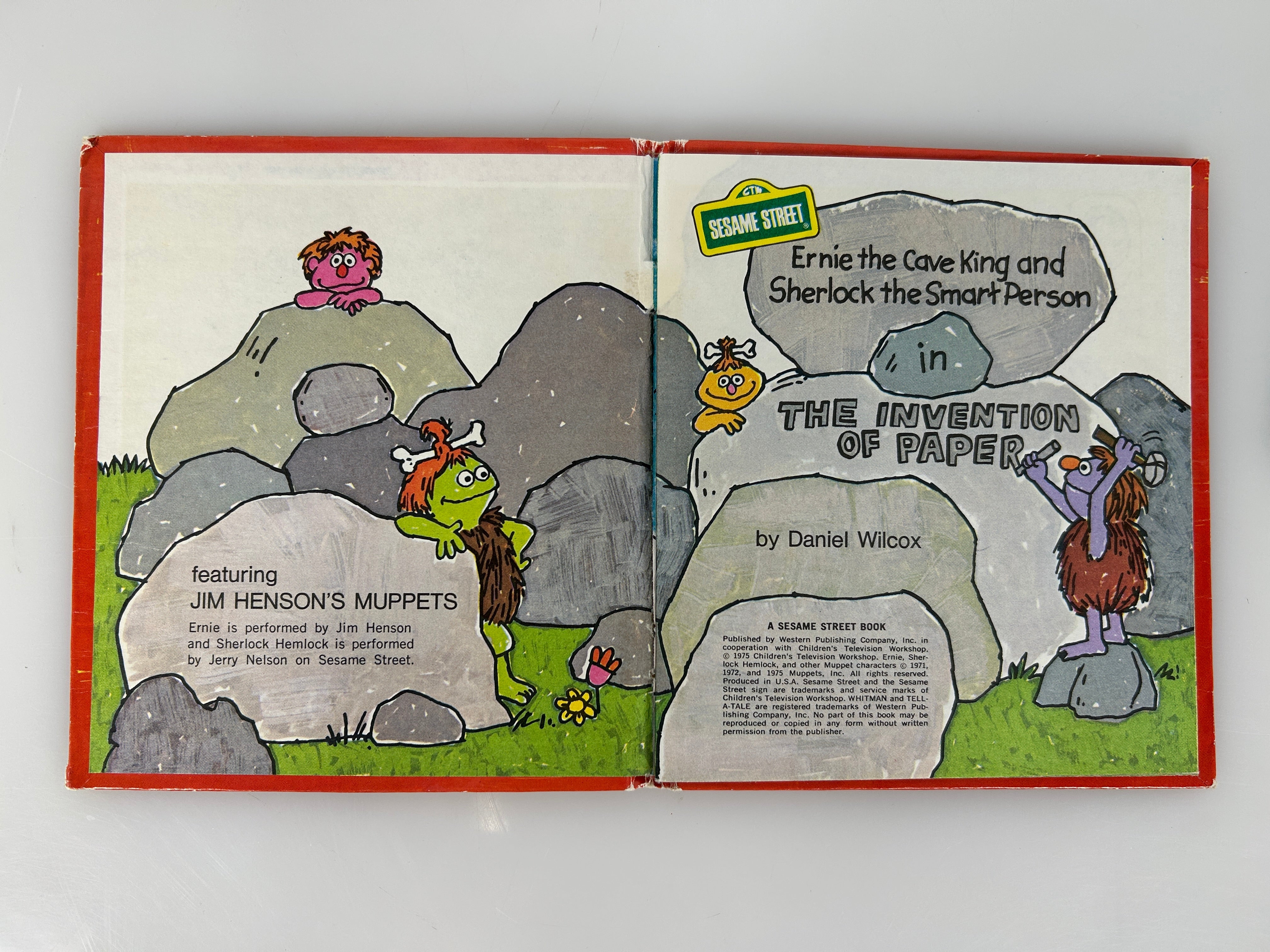 Lot of 2 Whitman Tell A Tale Books 1972 &75 Sesame Street Mysteries HC