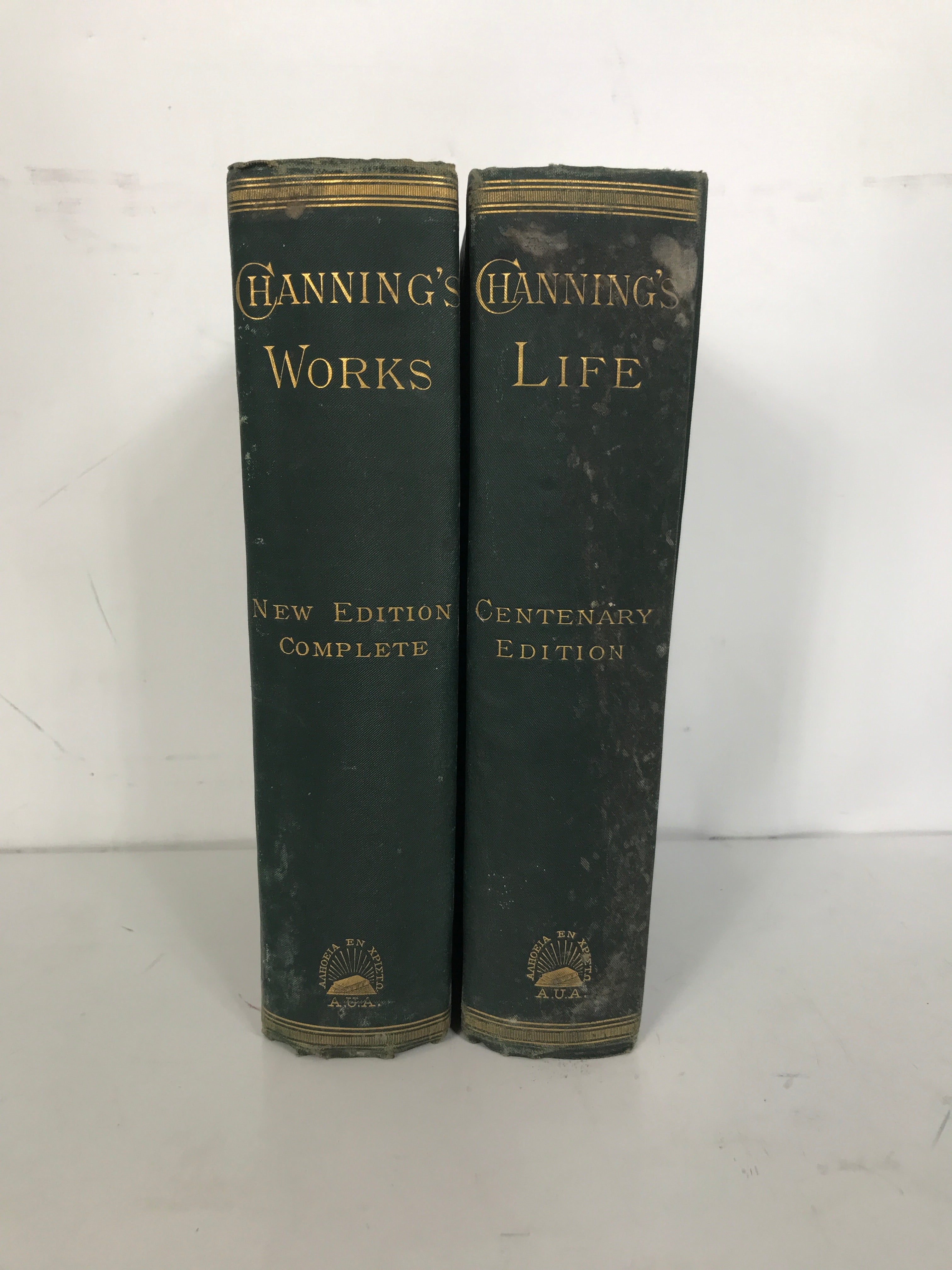 Lot of 2 William E. Channing: Channing's Works/Channing's Life 1880 HC