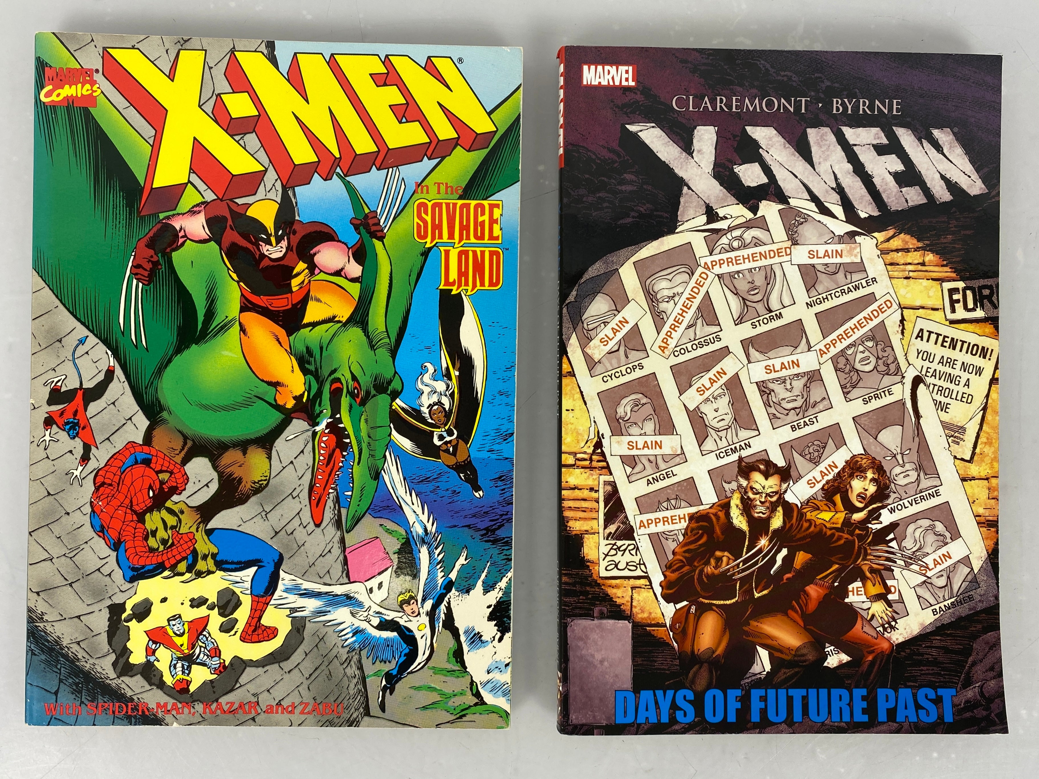 Lot of 2 X-Men Savage Land and Days of Future Past (Marvel) SC