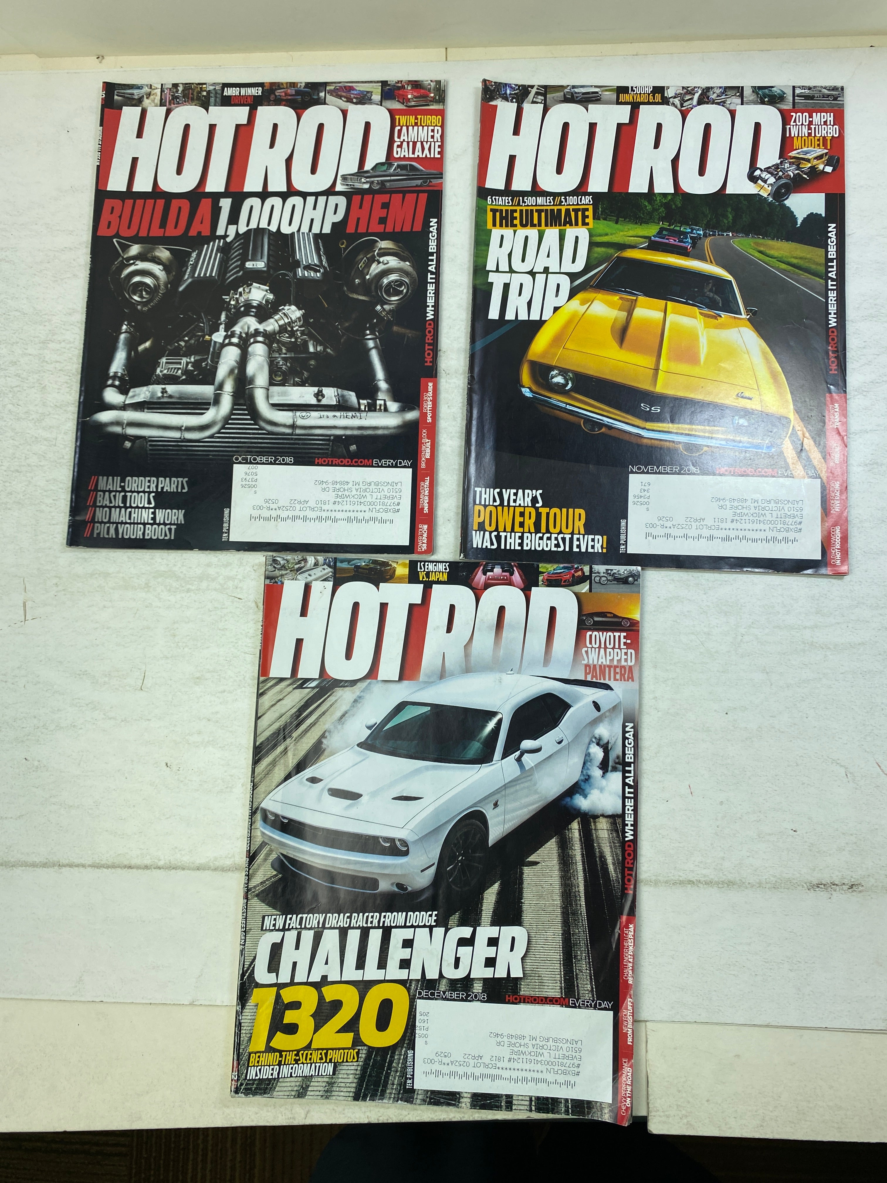 Lot of 20 Hot Rod Magazines 2017-2018