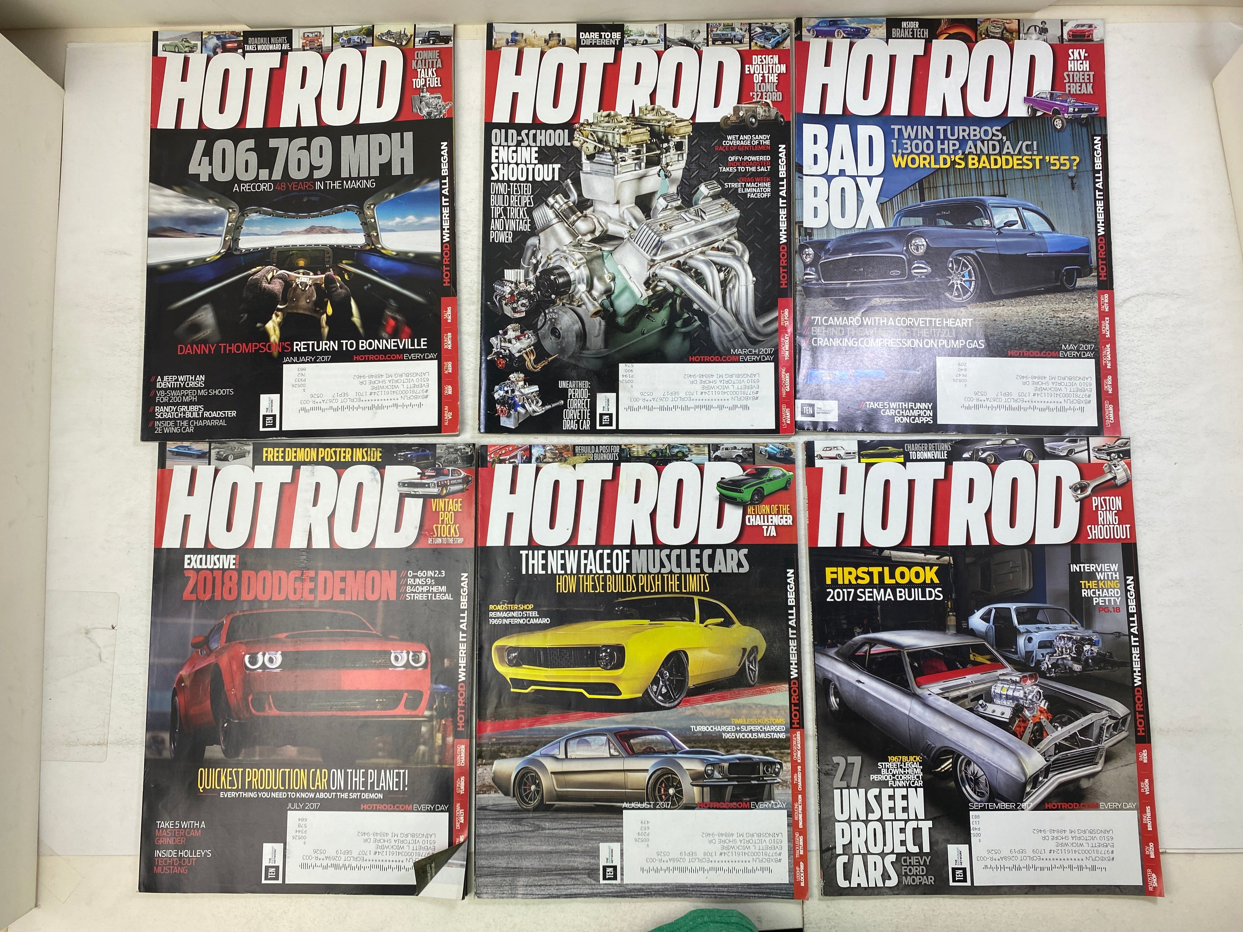 Lot of 20 Hot Rod Magazines 2017-2018