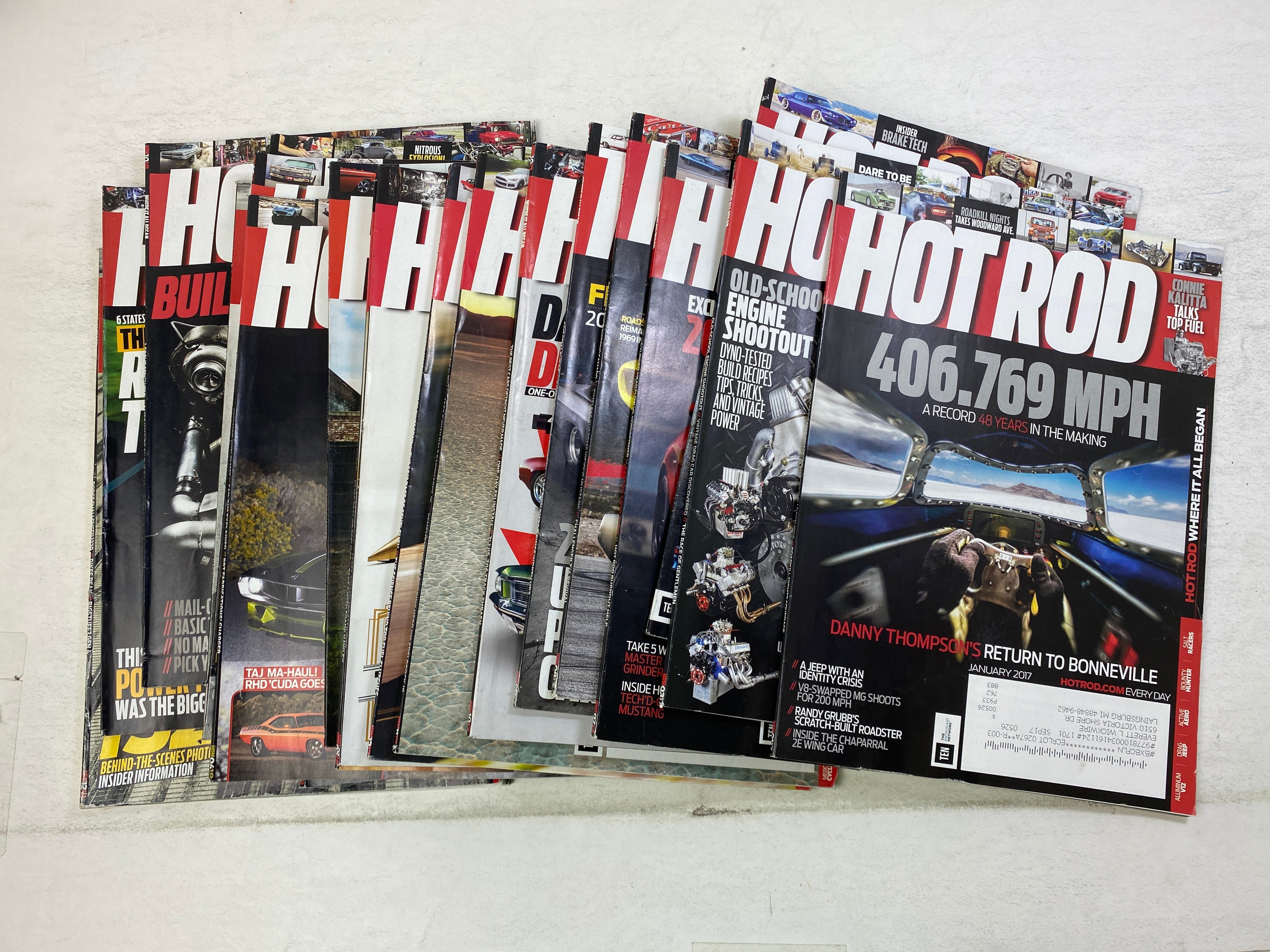 Lot of 20 Hot Rod Magazines 2017-2018