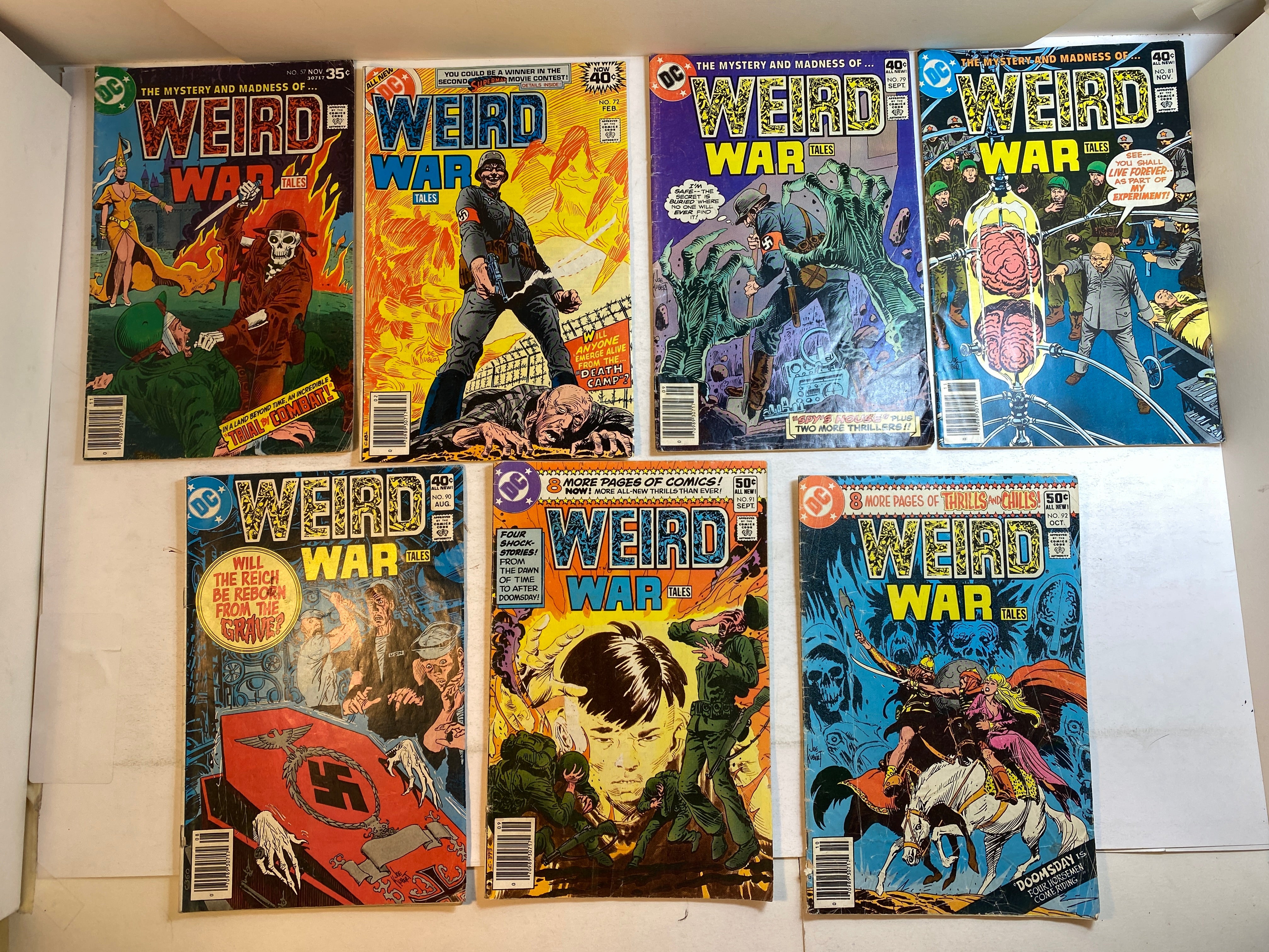 Lot of 20 Weird War Tales DC Comics 1973-1982