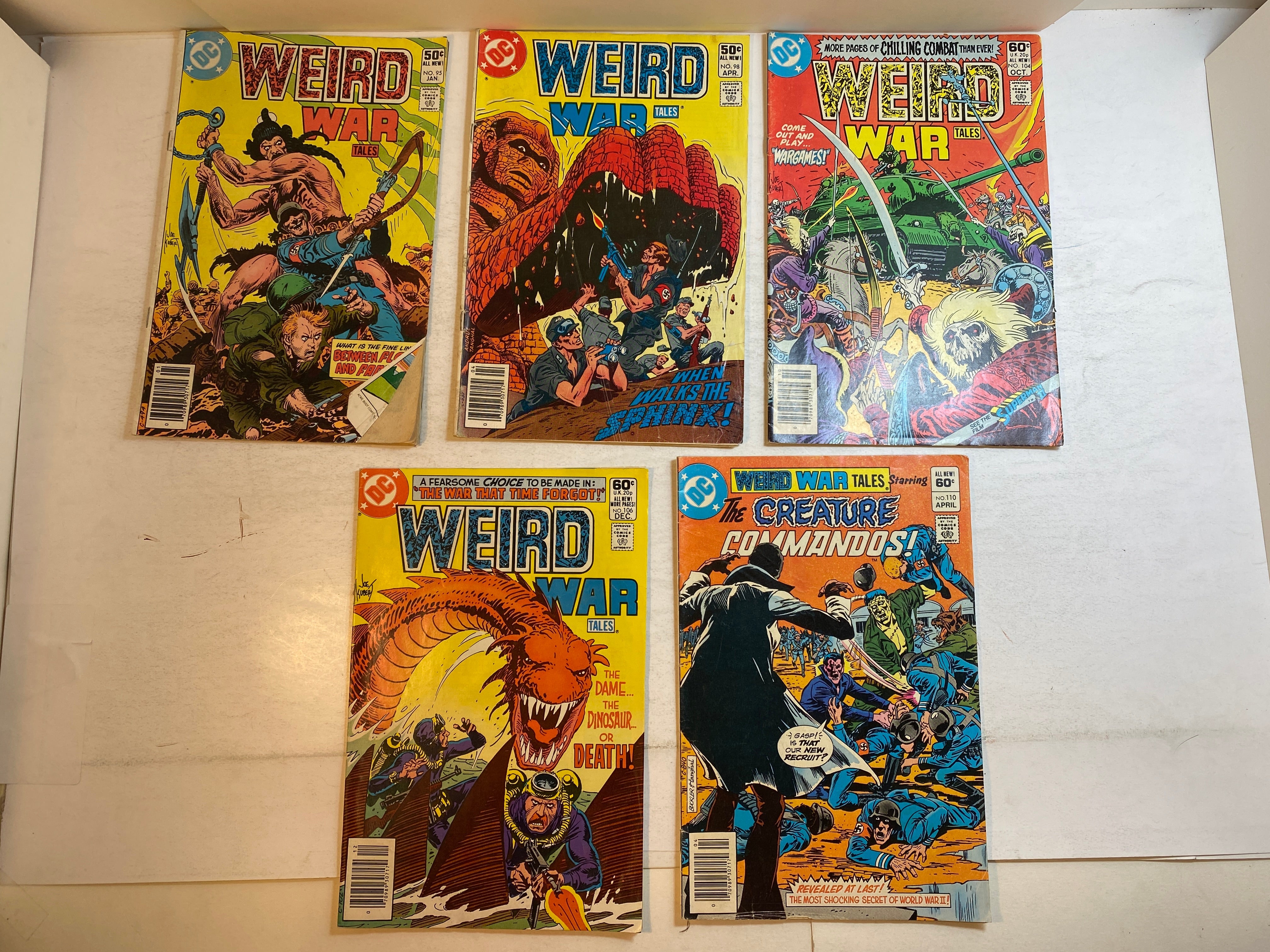 Lot of 20 Weird War Tales DC Comics 1973-1982