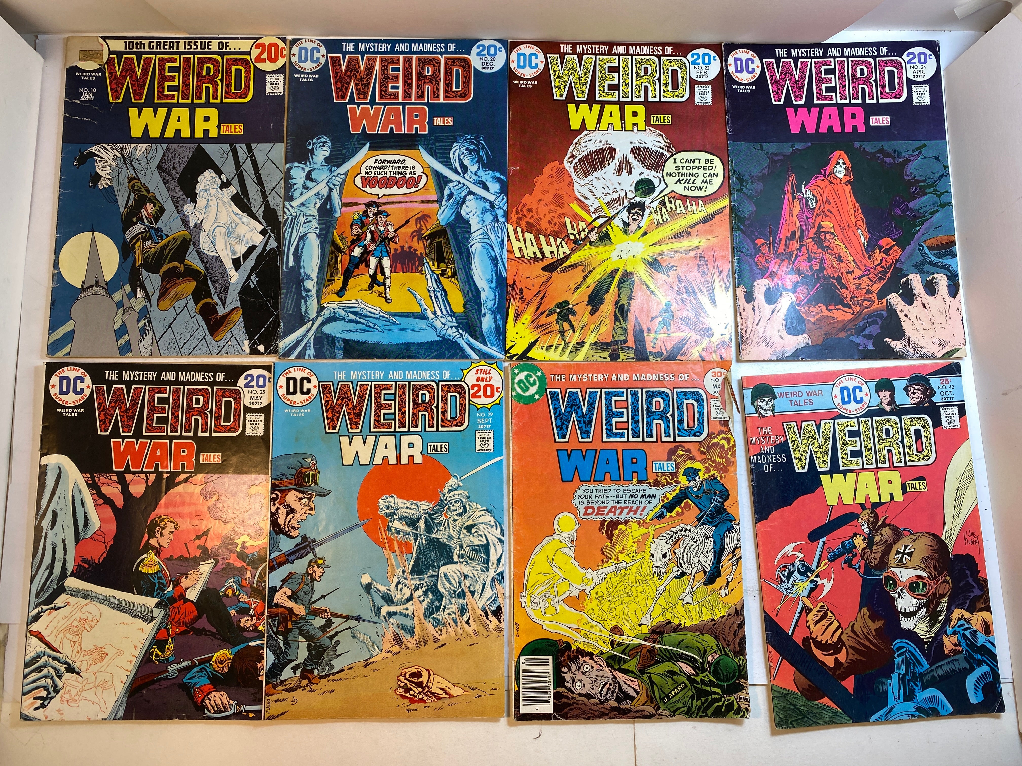 Lot of 20 Weird War Tales DC Comics 1973-1982