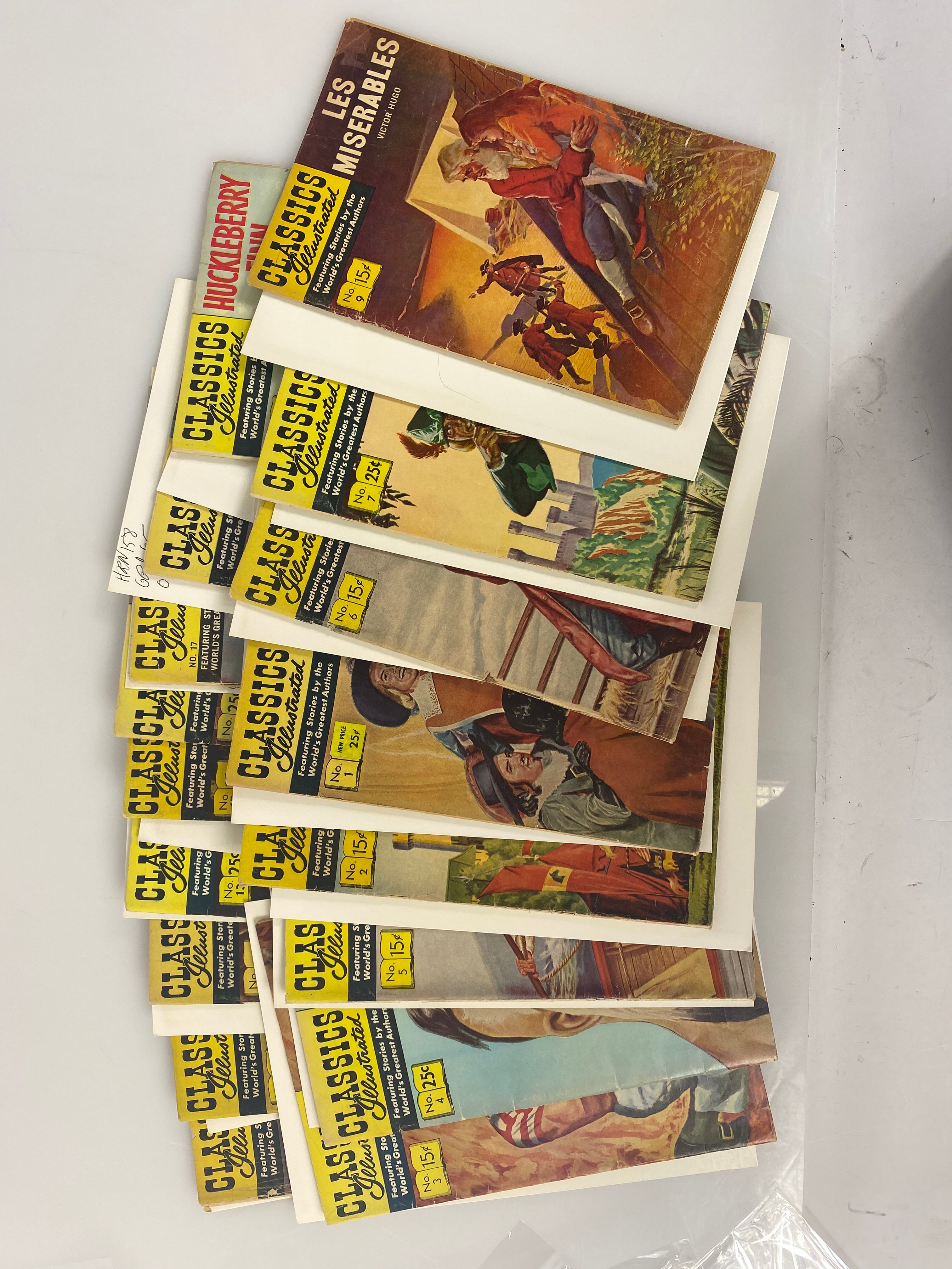 Lot of 21  Classics Illustrated Comics 21-49 Reissued Covers 1950s-1960s