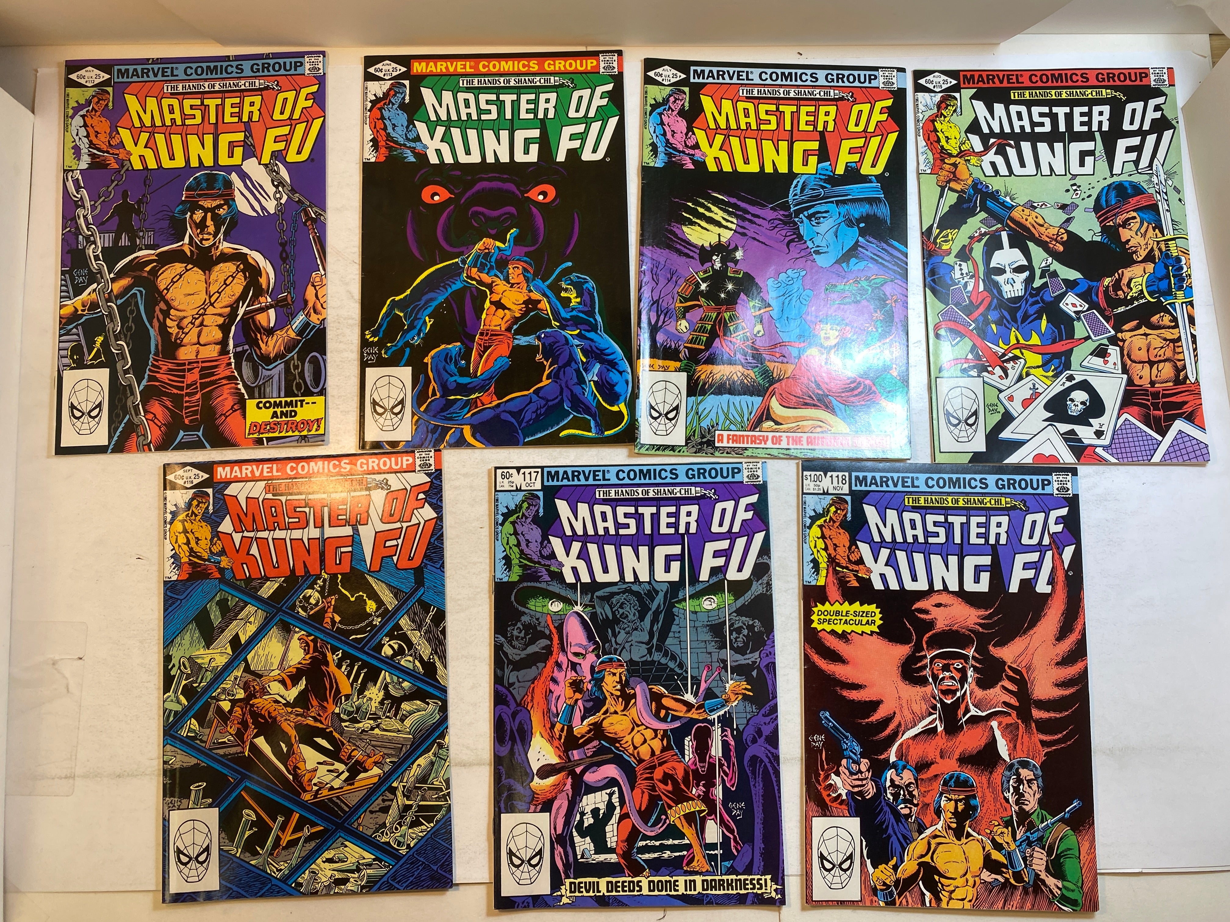 Lot of 21 Master of Kung Fu Marvel Comics 1981-1983