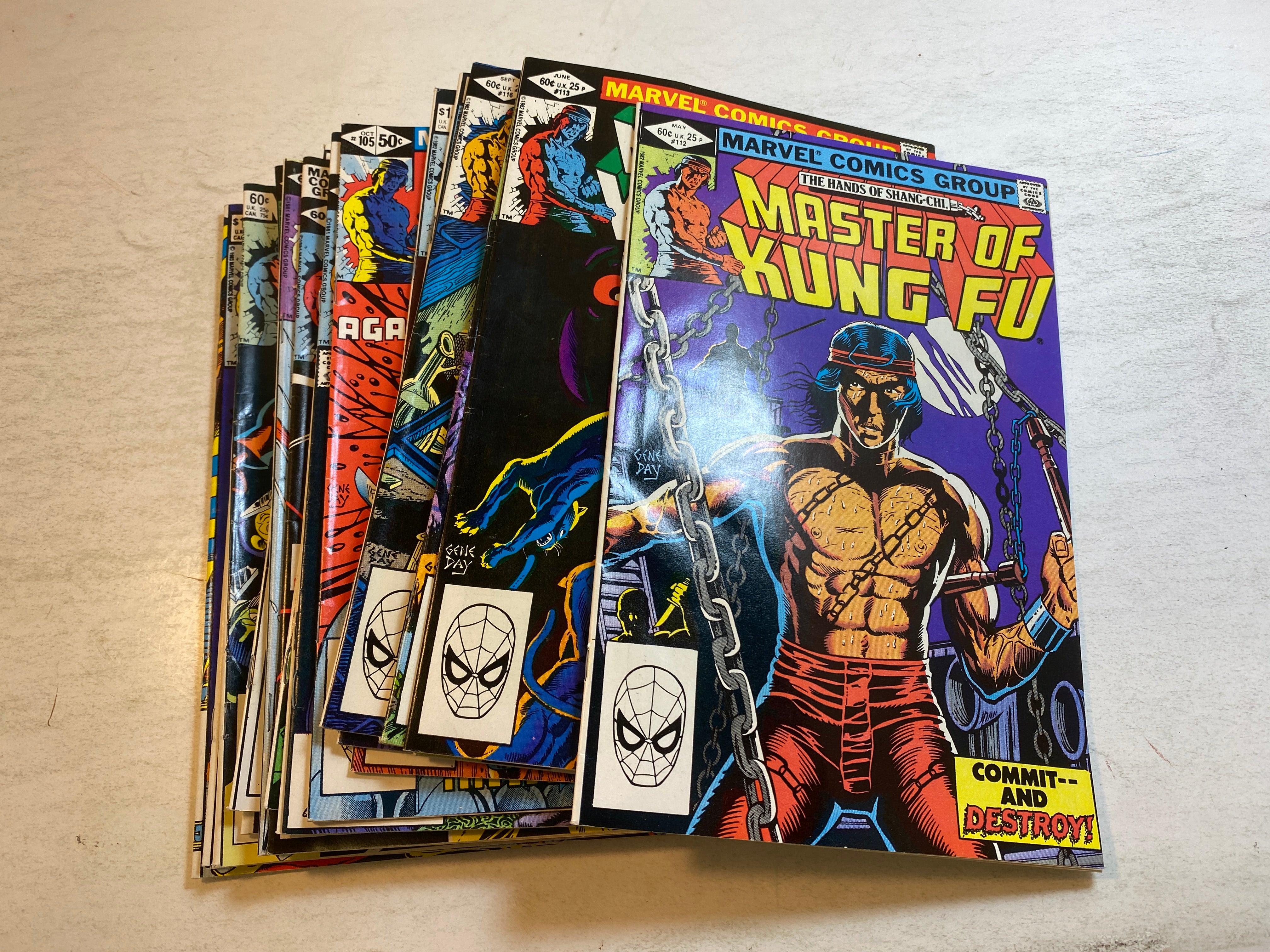 Lot of 21 Master of Kung Fu Marvel Comics 1981-1983