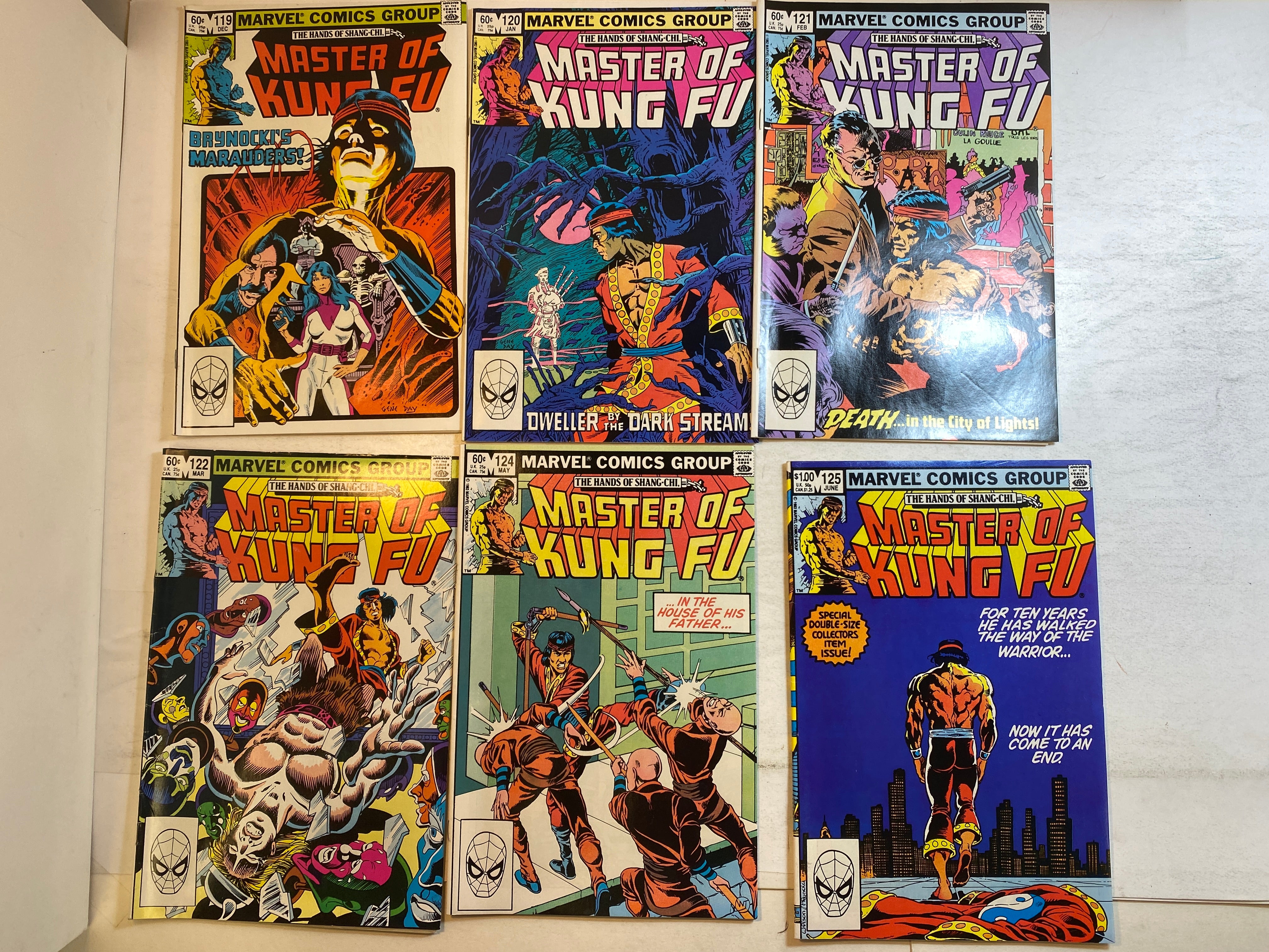 Lot of 21 Master of Kung Fu Marvel Comics 1981-1983