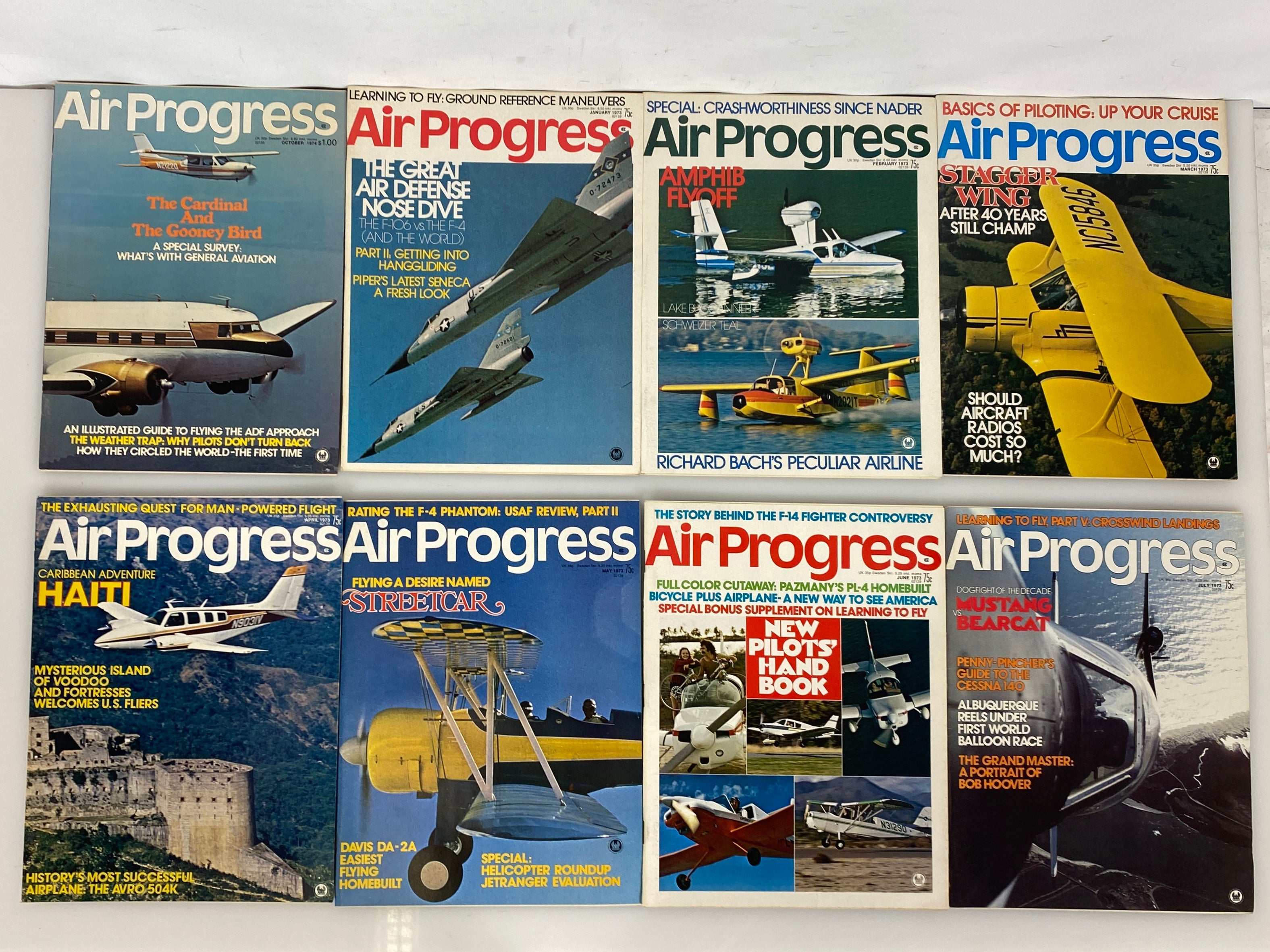 Lot of 21 Vintage Air Progress Magazines 1973-1974