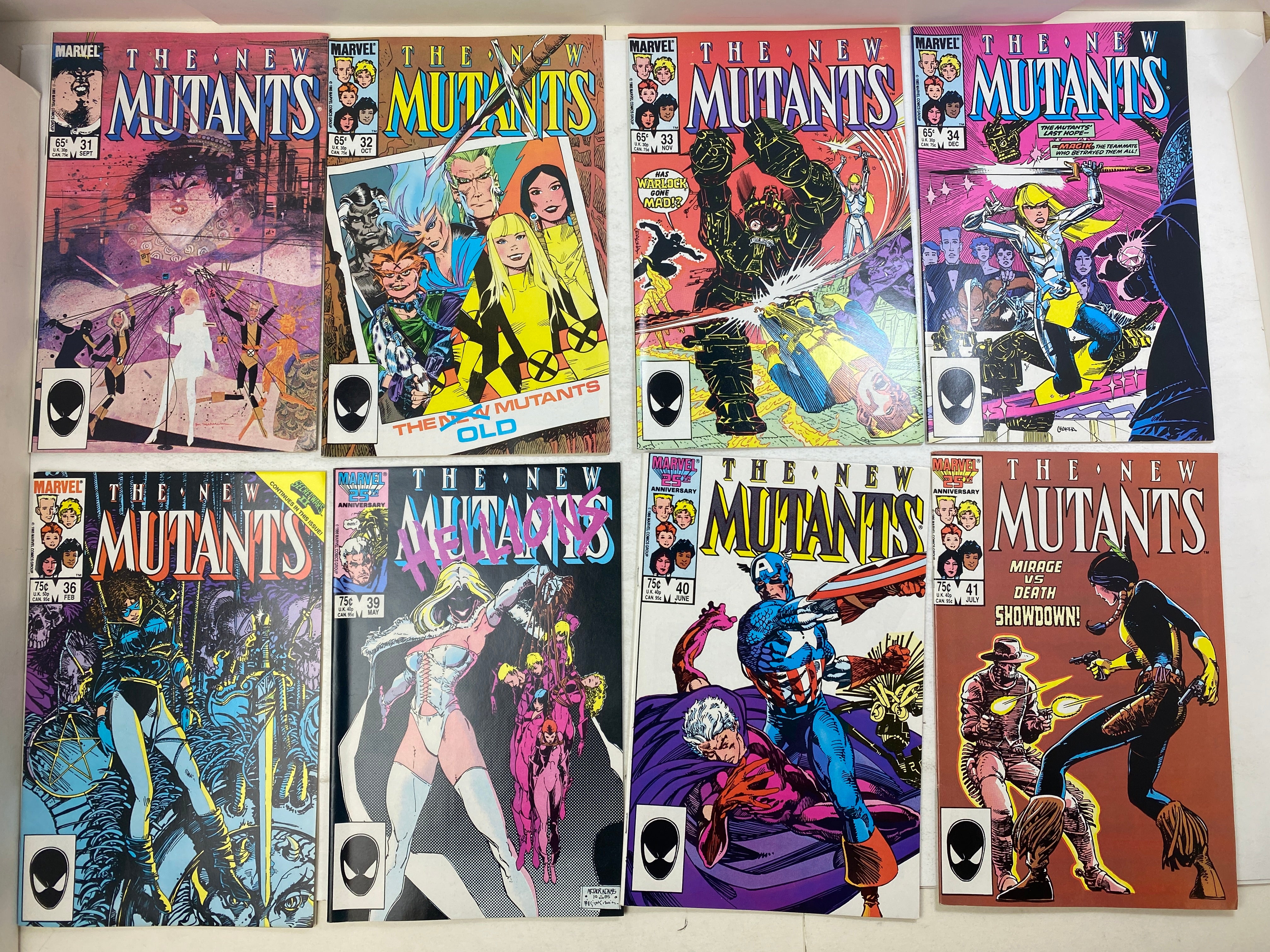 Lot of 22 New Mutants Marvel Comics 1986-1988