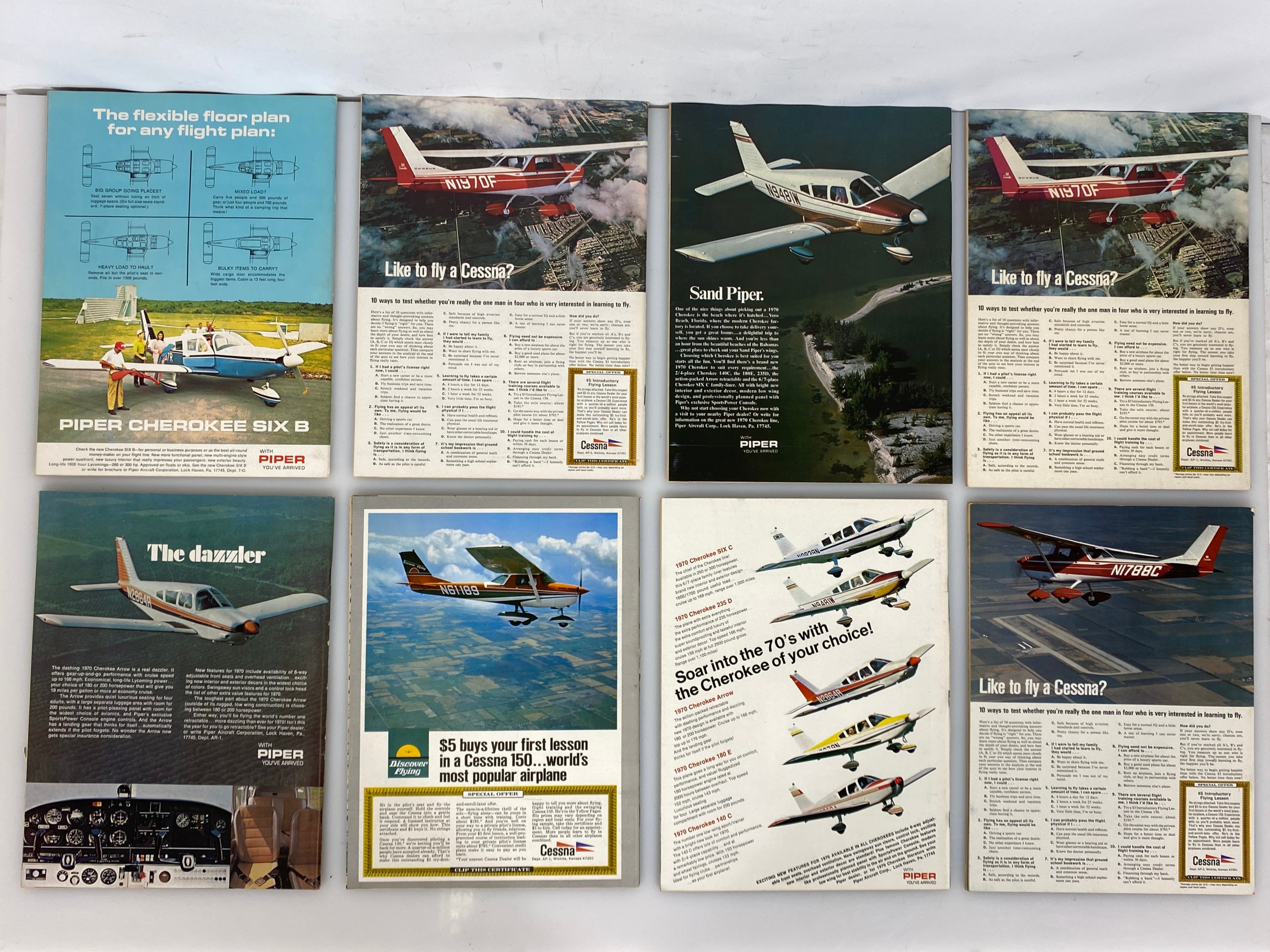 Lot of 22 Vintage Air Progress Magazines 1969-1970