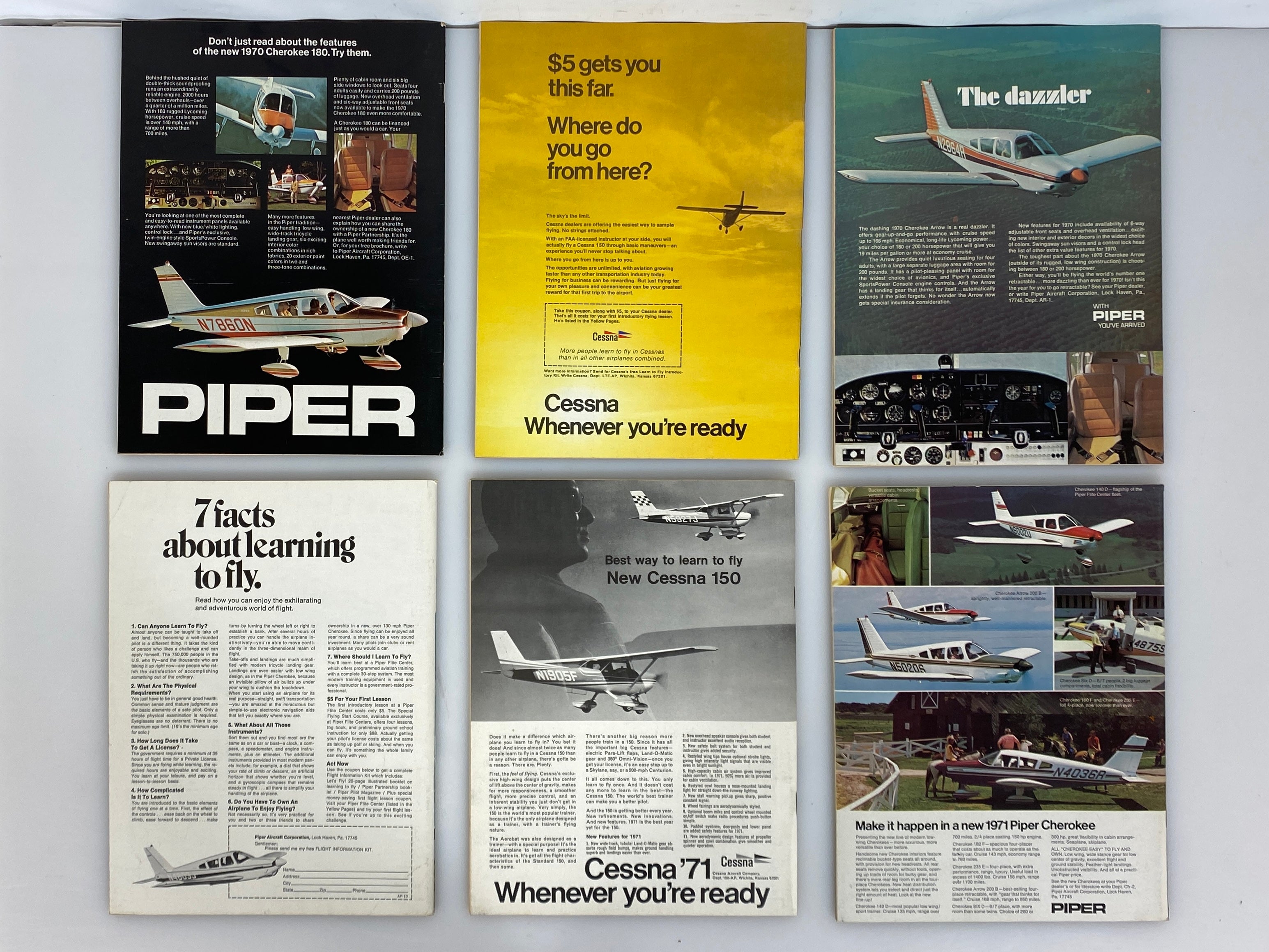 Lot of 22 Vintage Air Progress Magazines 1969-1970