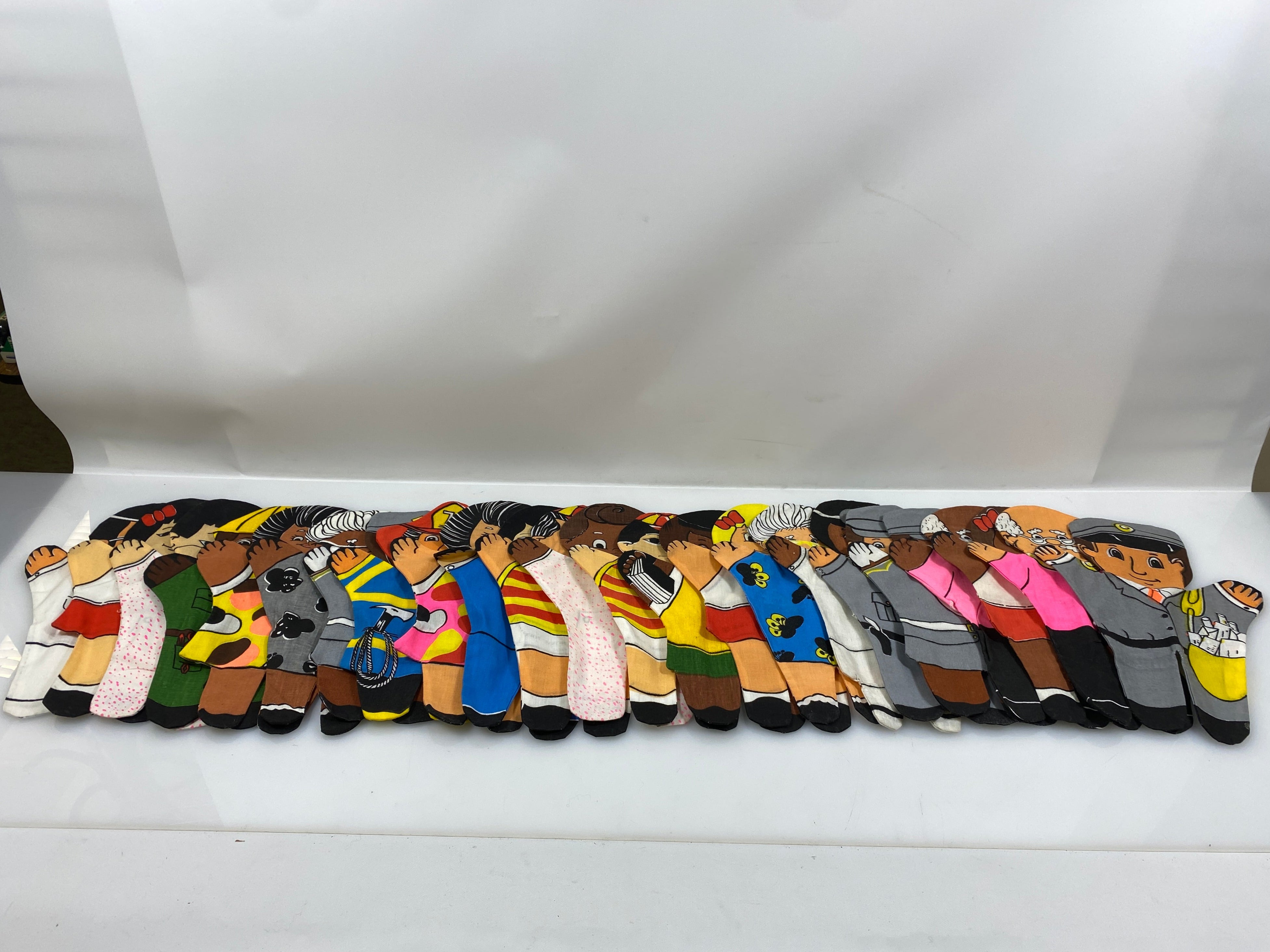 Lot of 23 Dexter Educational Fabric Hand Puppets