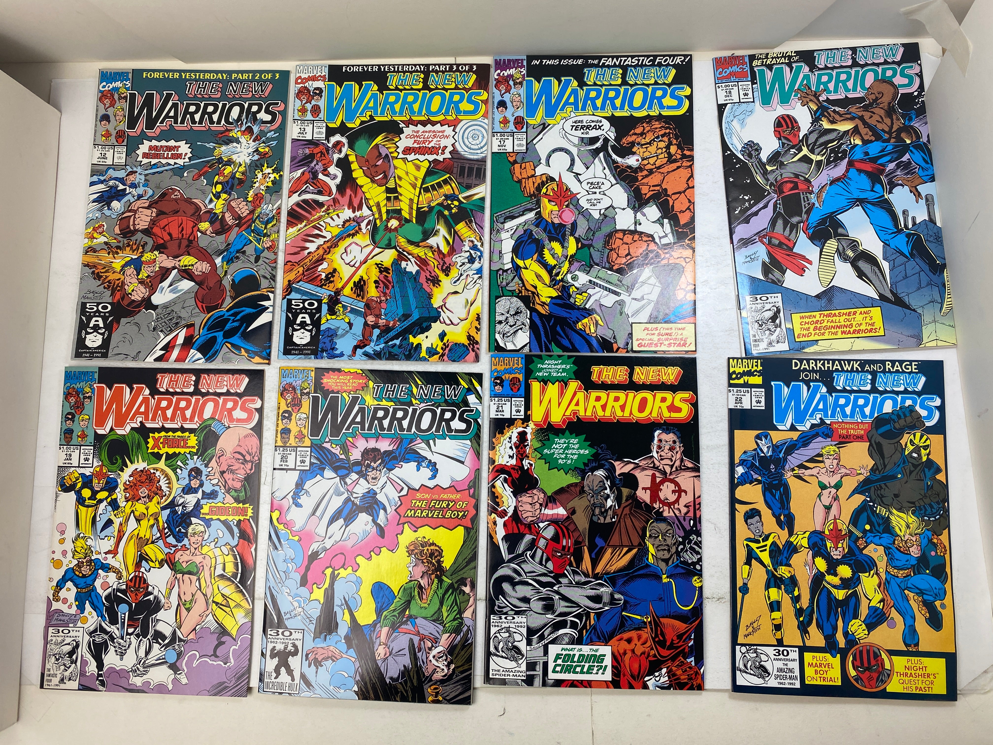 Lot of 23 New Warriors Marvel Comics 1990-1992