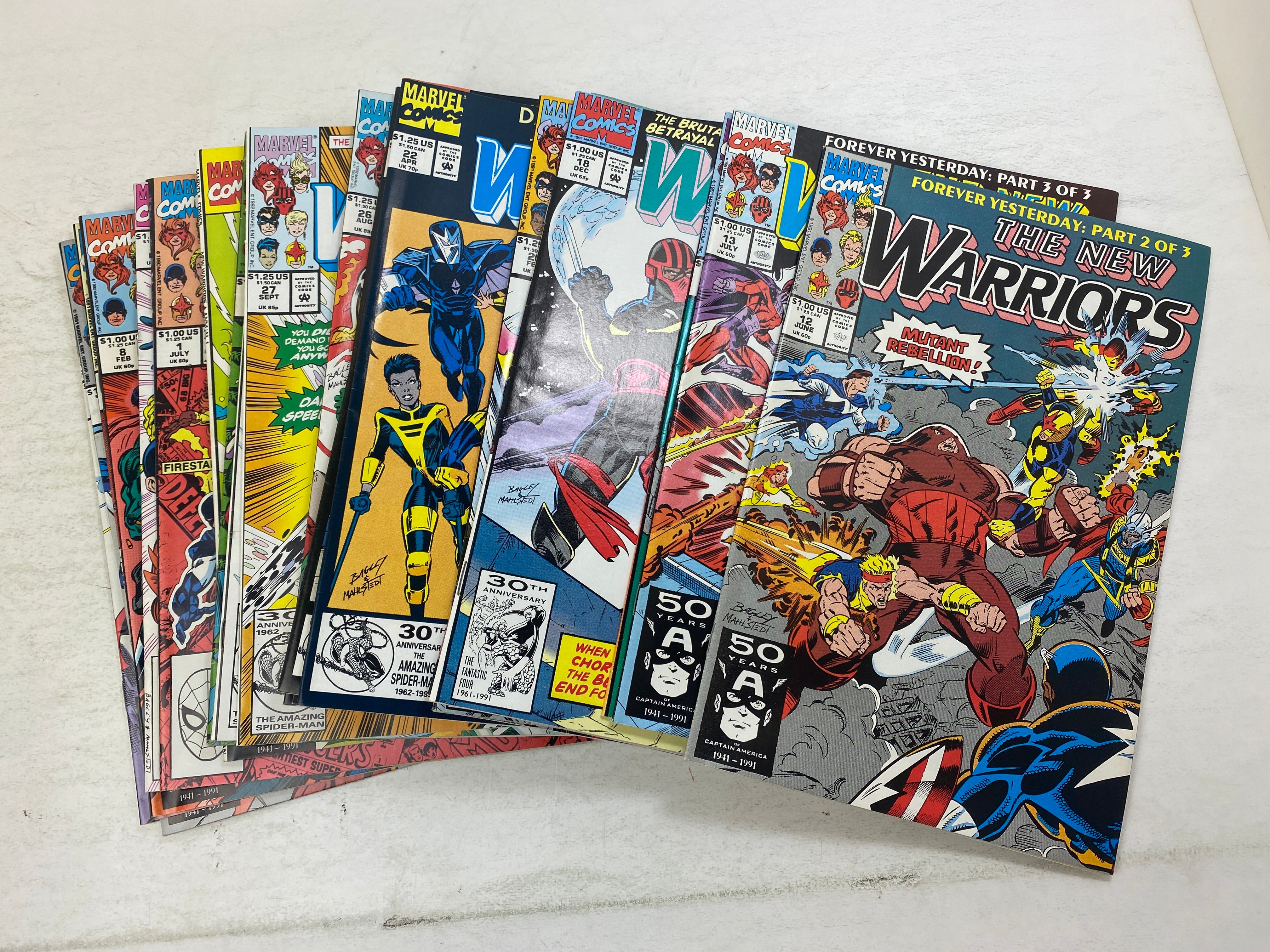 Lot of 23 New Warriors Marvel Comics 1990-1992