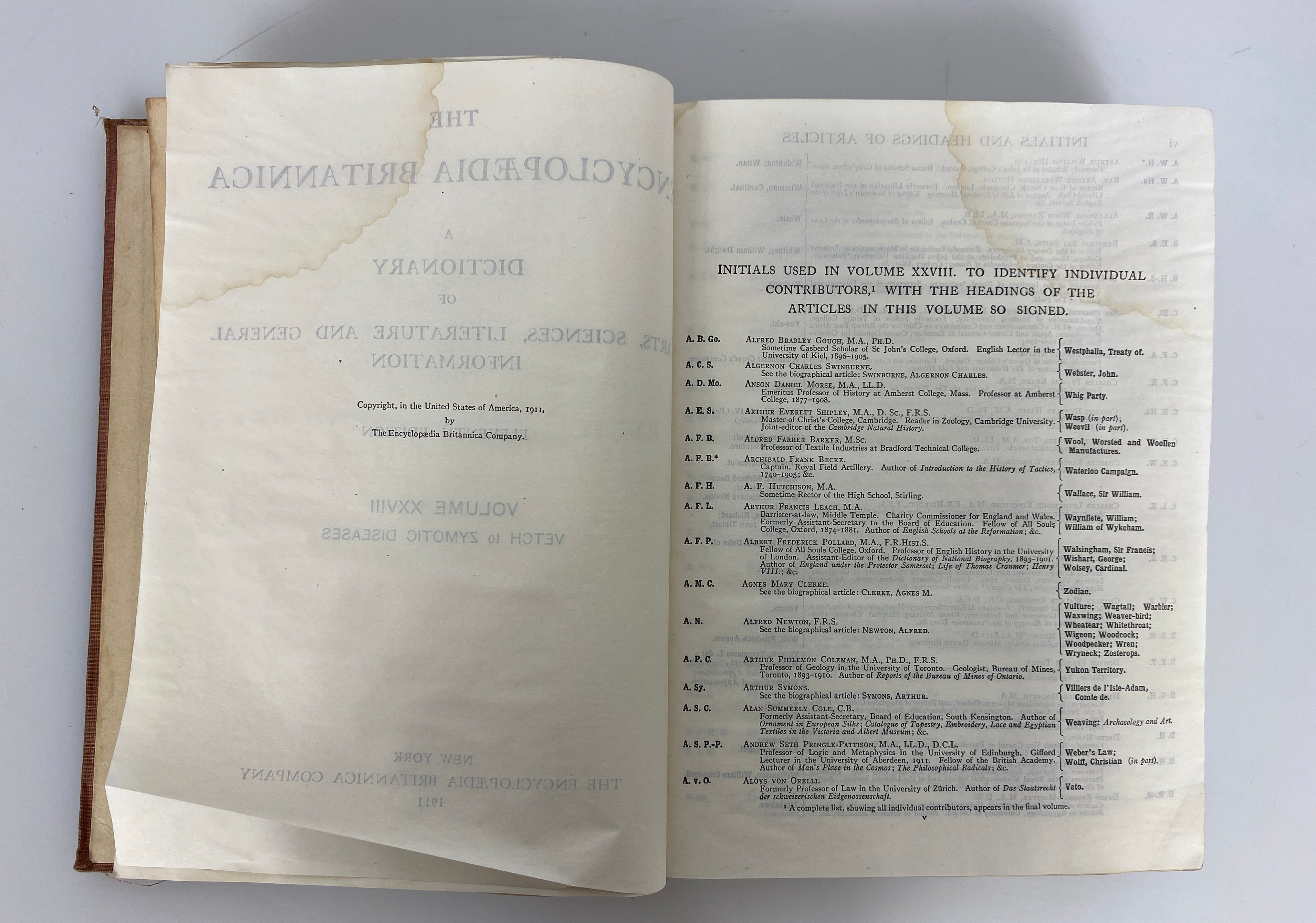 Lot of 26: The Encyclopedia Britannica Handy Volume 1911 1-14, 16-23, 25-28 HC