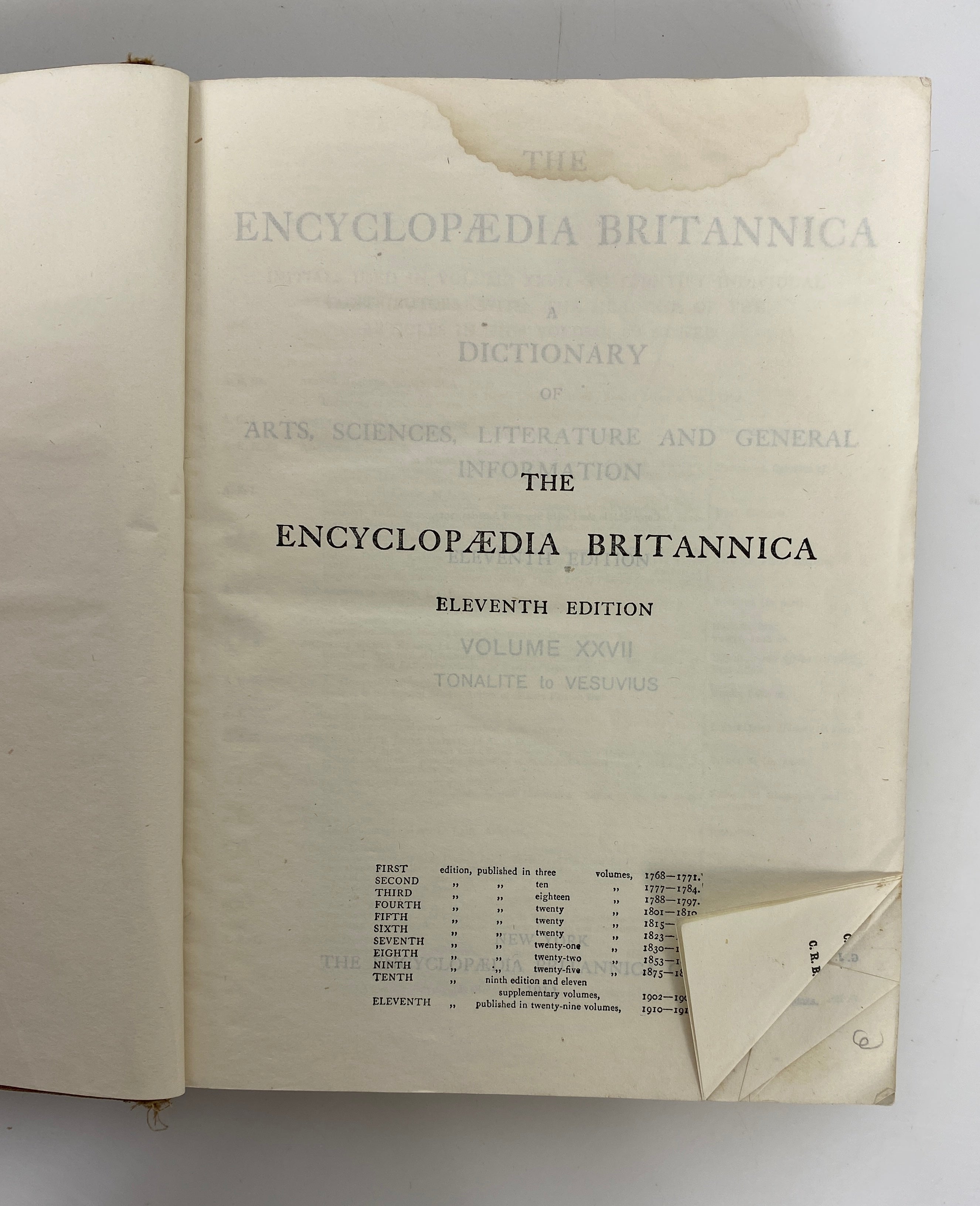 Lot of 26: The Encyclopedia Britannica Handy Volume 1911 1-14, 16-23, 25-28 HC