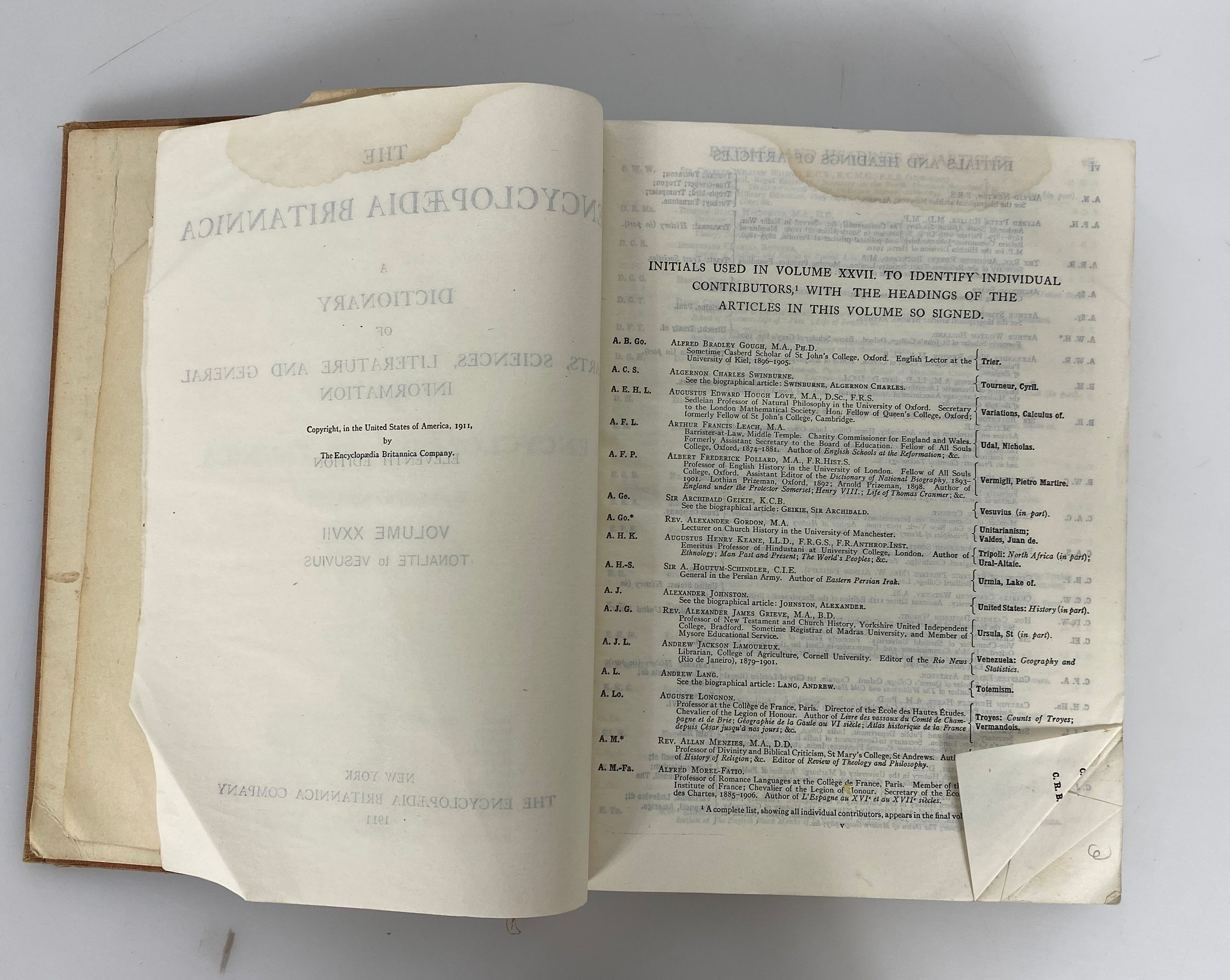 Lot of 26: The Encyclopedia Britannica Handy Volume 1911 1-14, 16-23, 25-28 HC