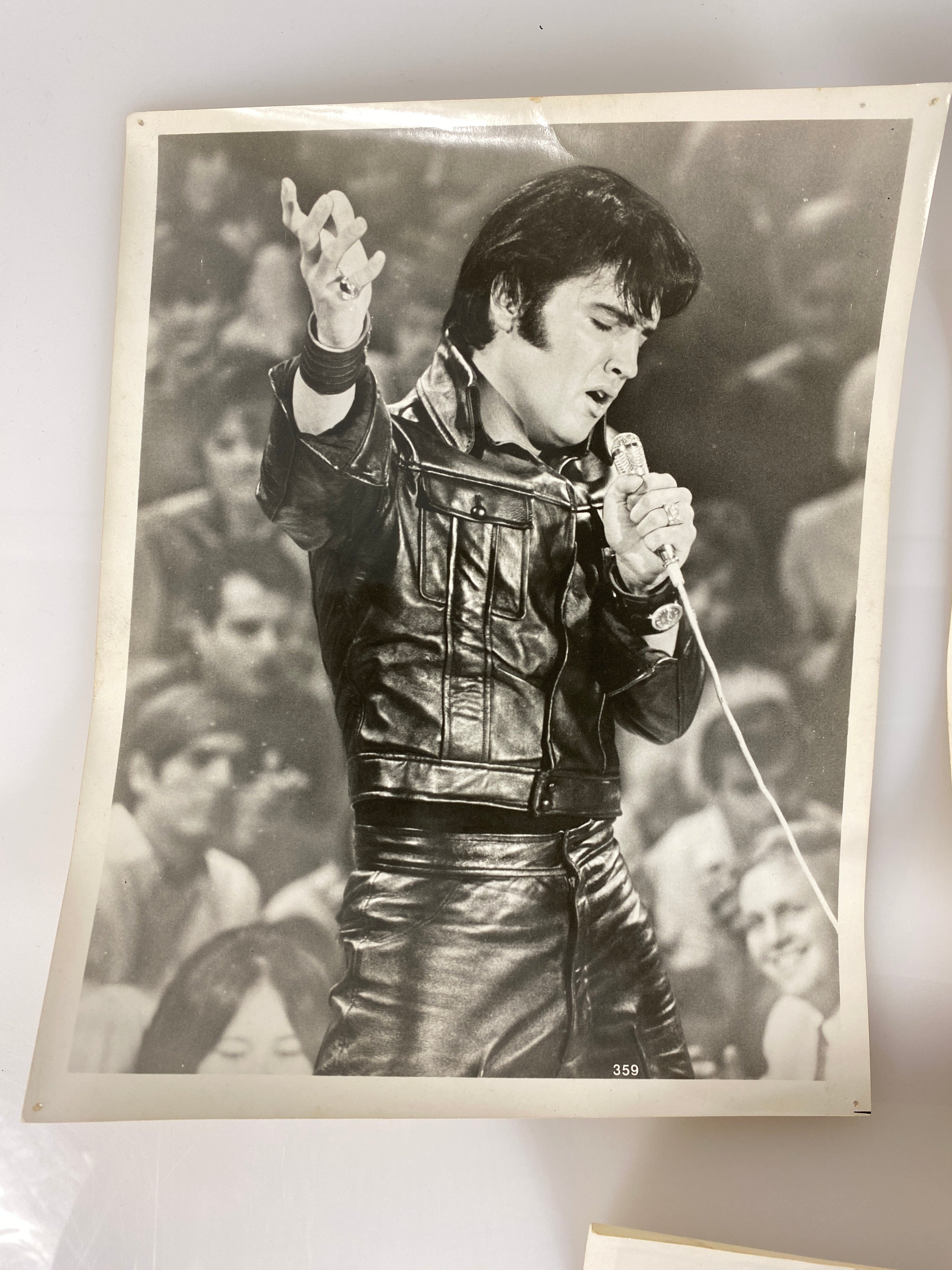 Lot of 3 8x8 Glossy pictures of Elvis Presley Black and White
