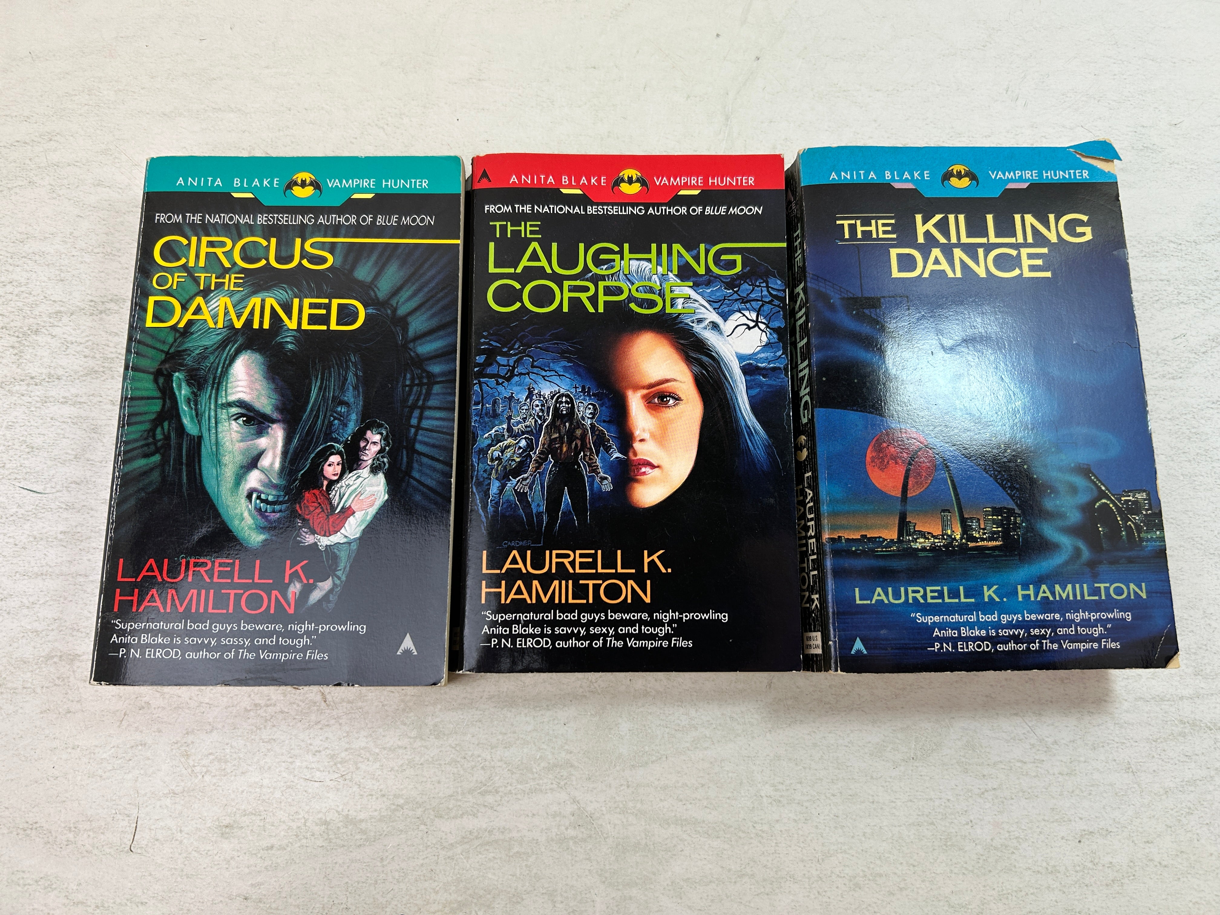 Lot of 3 Anita Blake Mysteries 1990s Vintage Covers 1994-1997 SC