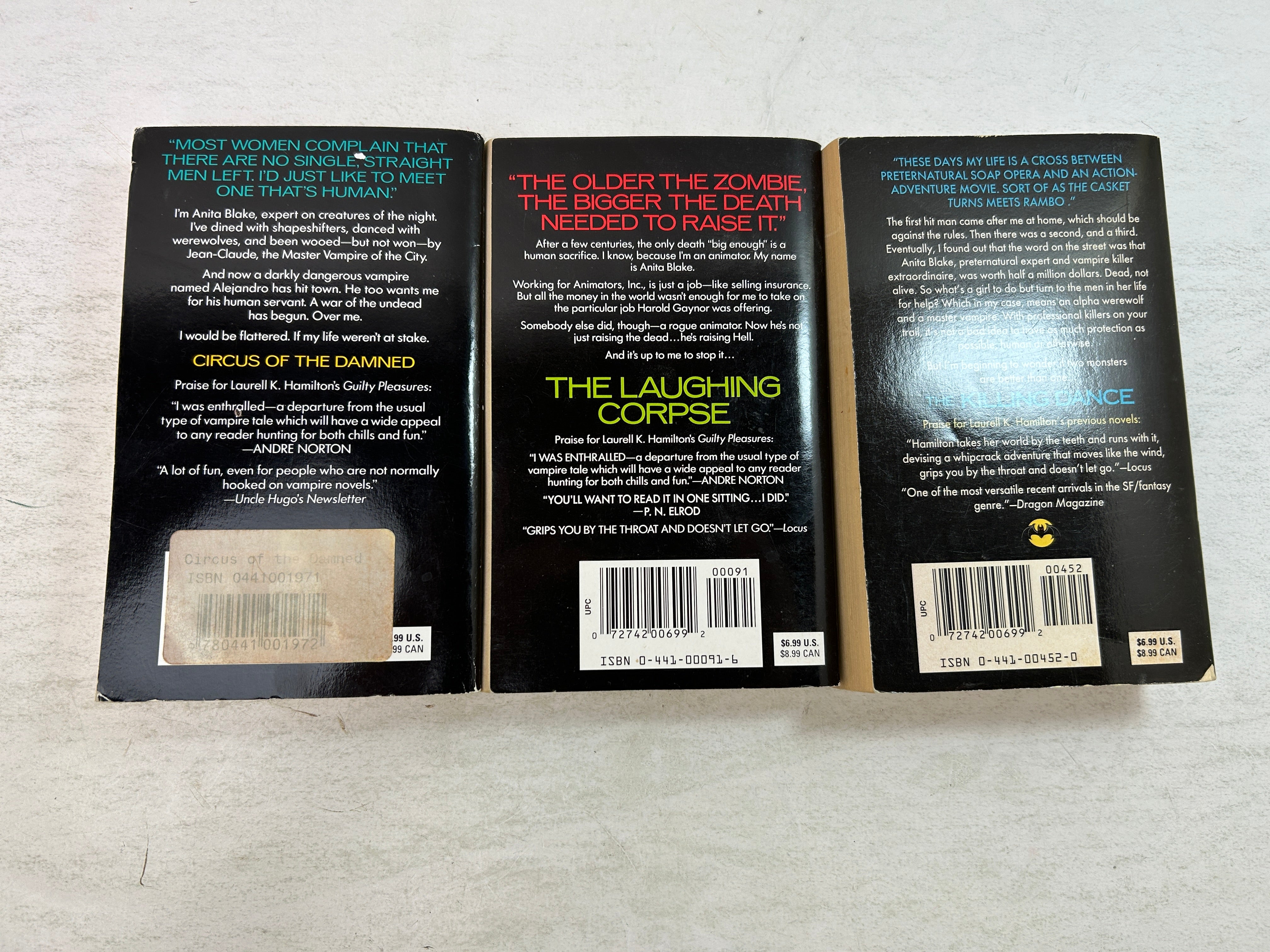 Lot of 3 Anita Blake Mysteries 1990s Vintage Covers 1994-1997 SC