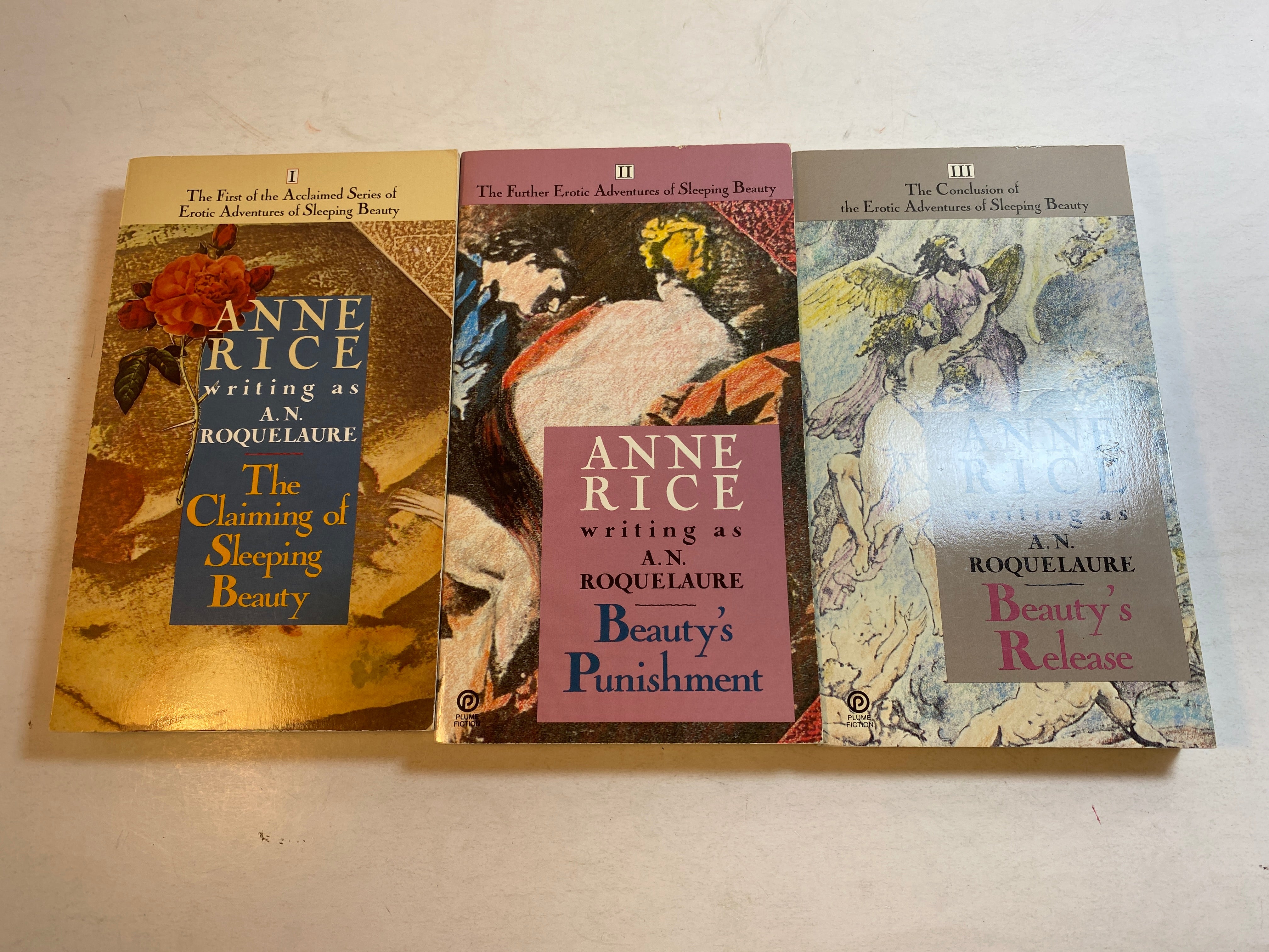 Lot of 3 Anne Rice Sleeping Beauty Books 1990