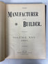 Lot of 3 Antique Bound Vols Architecture/Manufacturer & Builder Magazines