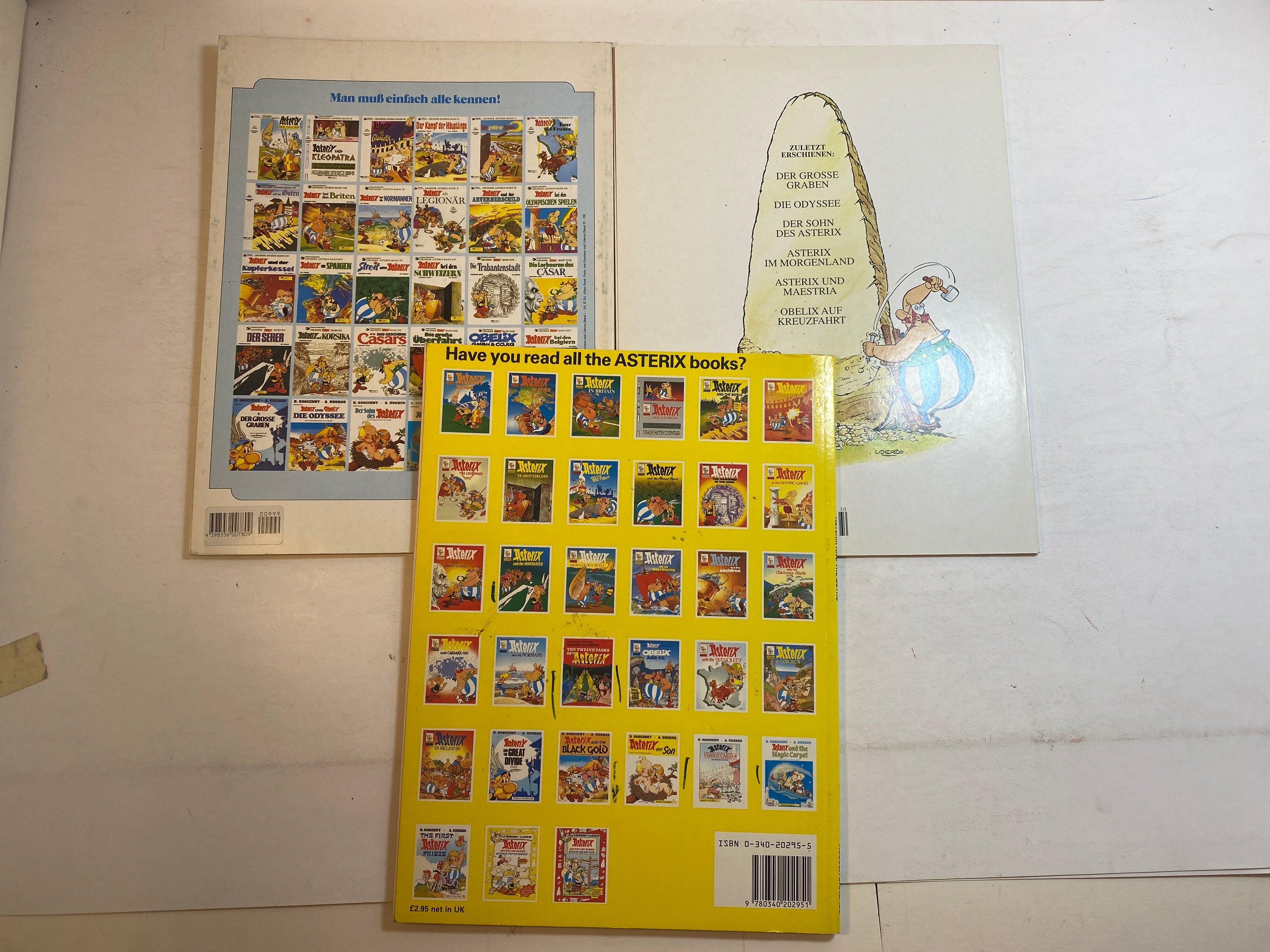 Lot of 3 Asterix German Comics 1976-1996