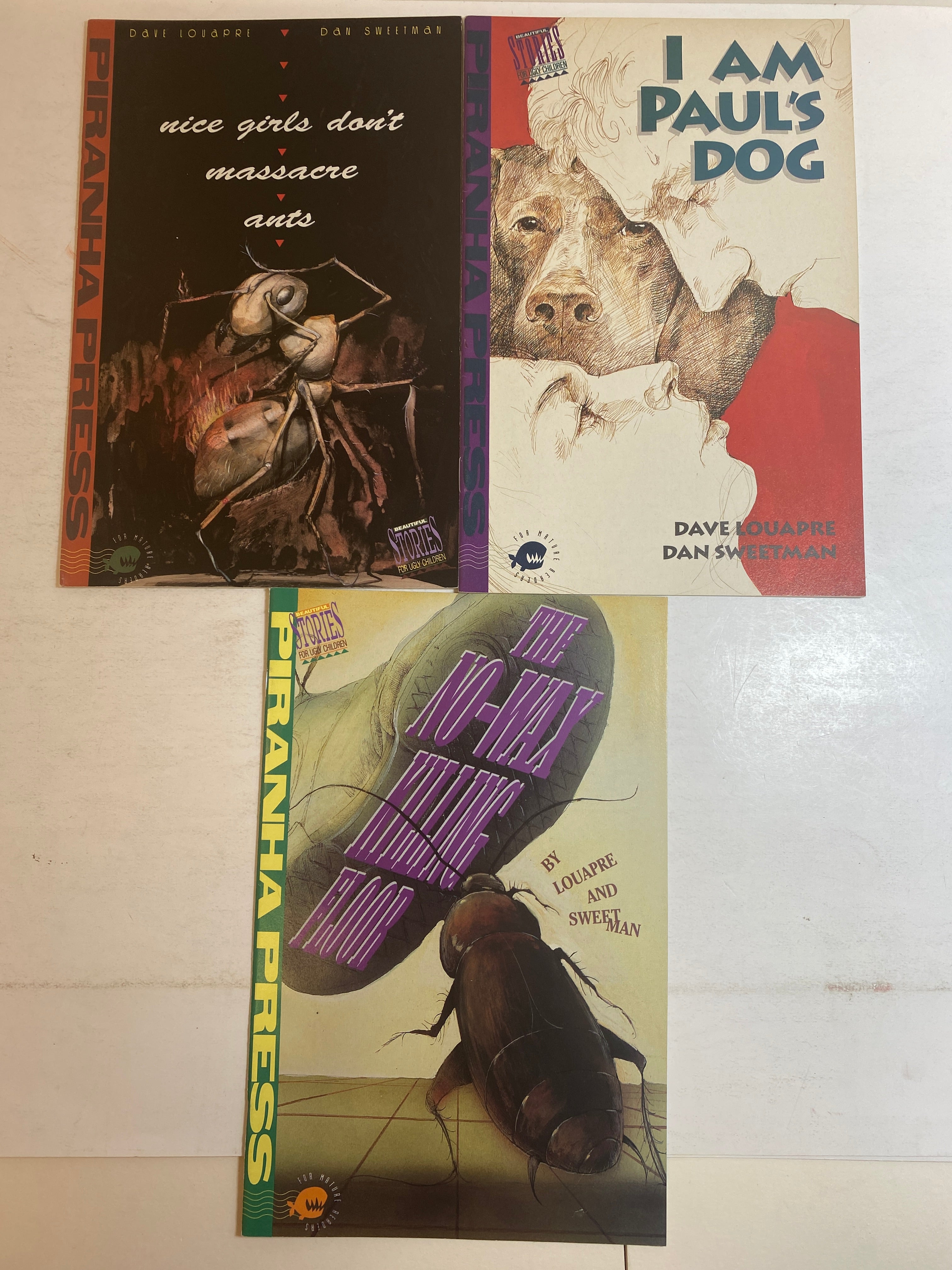 Lot of 3 Beautiful Stories for Ugly Children Piranha Comics 1990-1991
