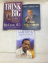 Lot of 3 Ben Carson Books *Signed* 1992-2015