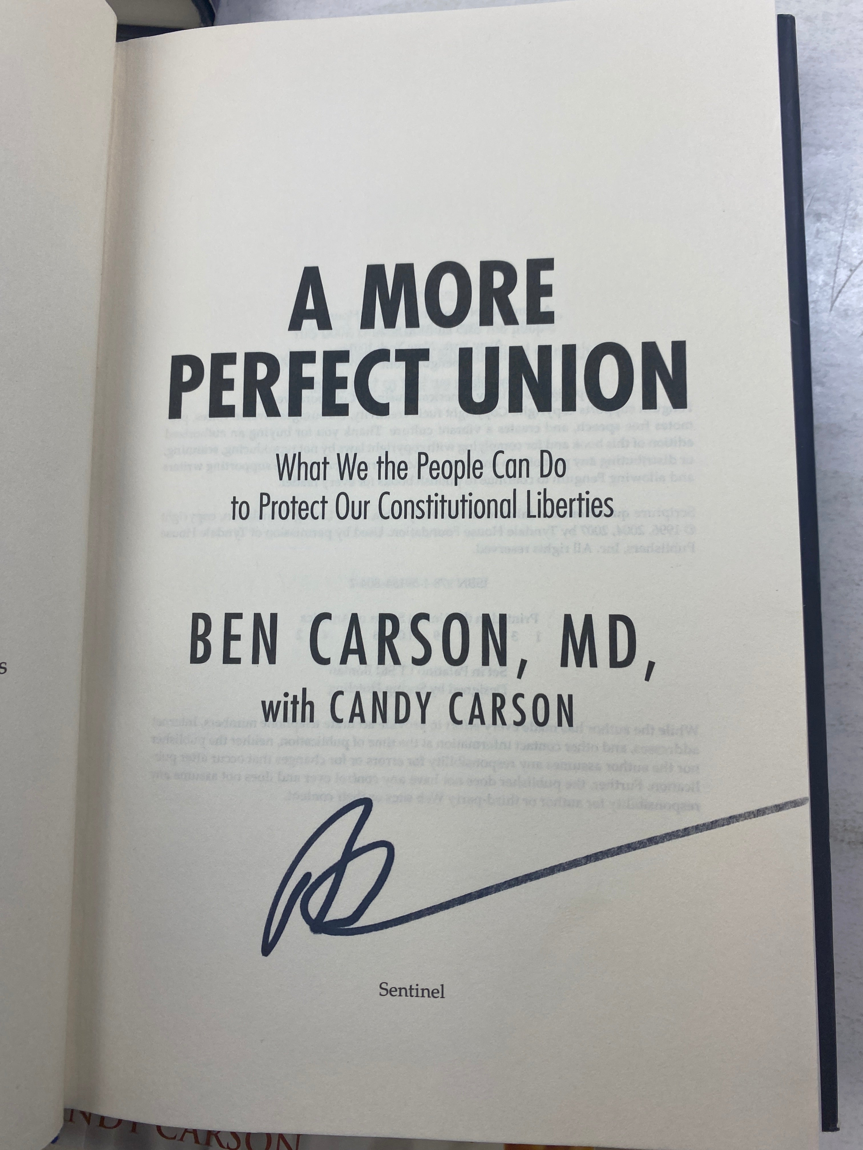 Lot of 3 Ben Carson Books *Signed* 1992-2015