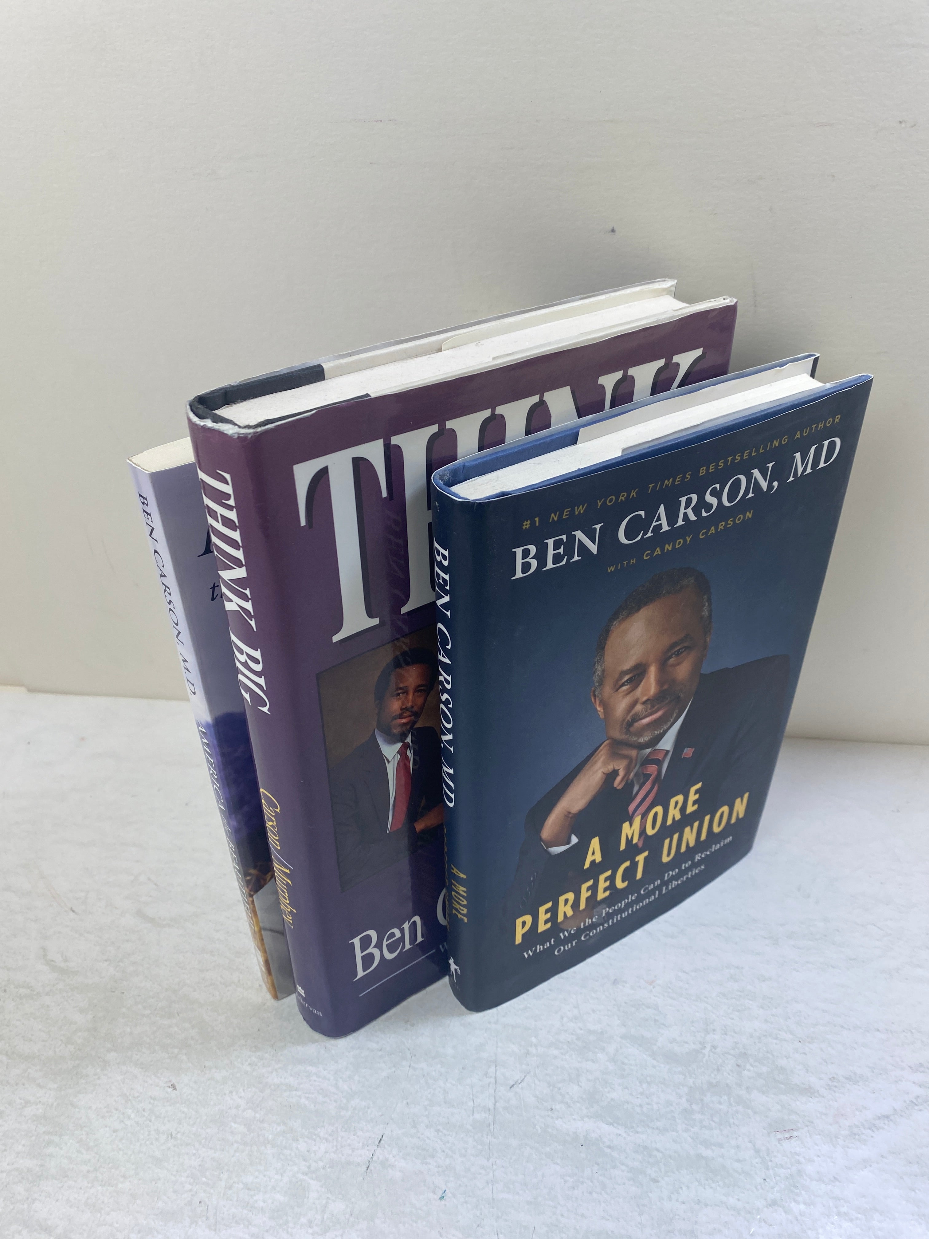 Lot of 3 Ben Carson Books *Signed* 1992-2015