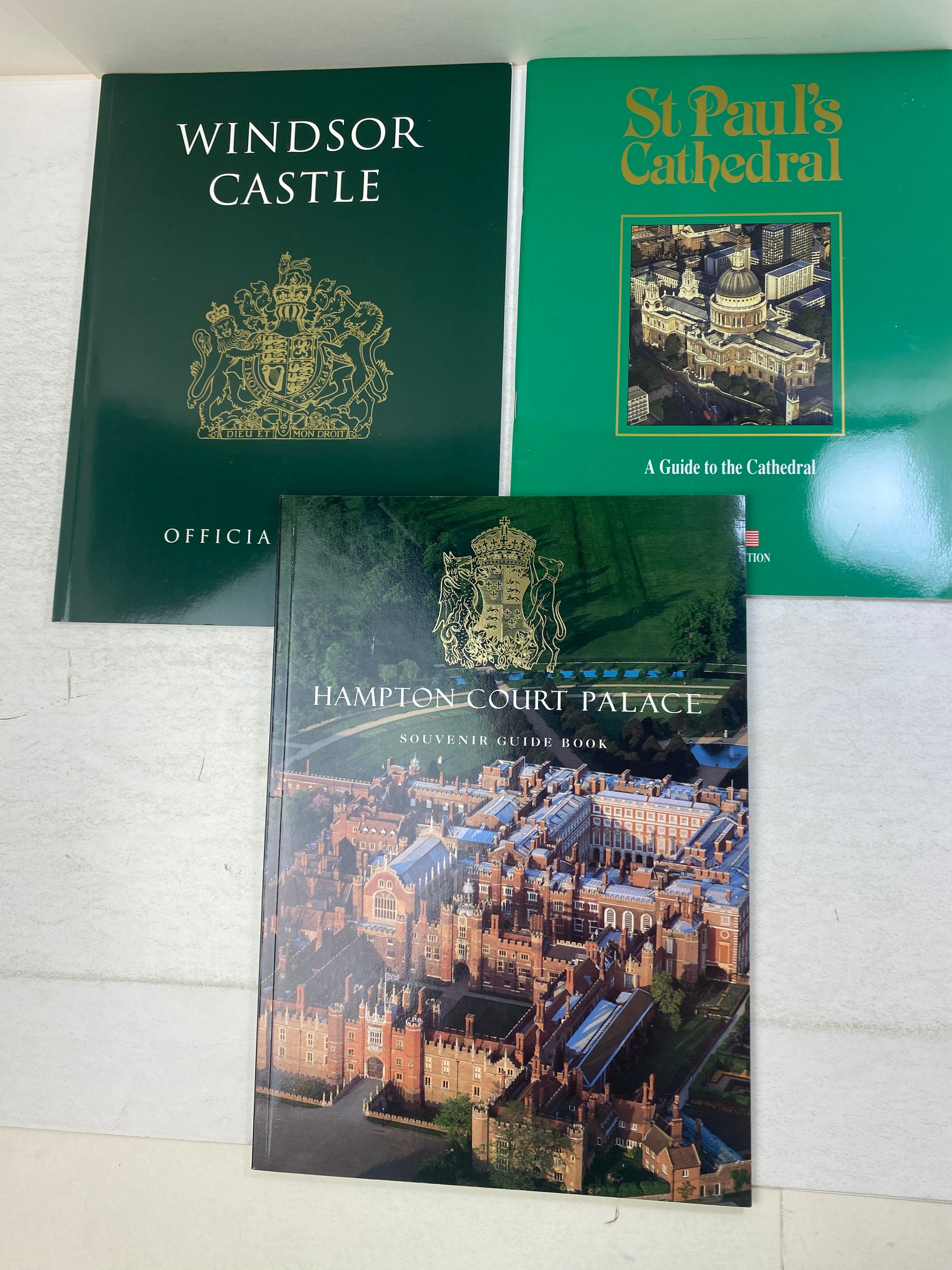 Lot of 3 British Guidebooks Hampton Court St. Paul Windsor Castle SC