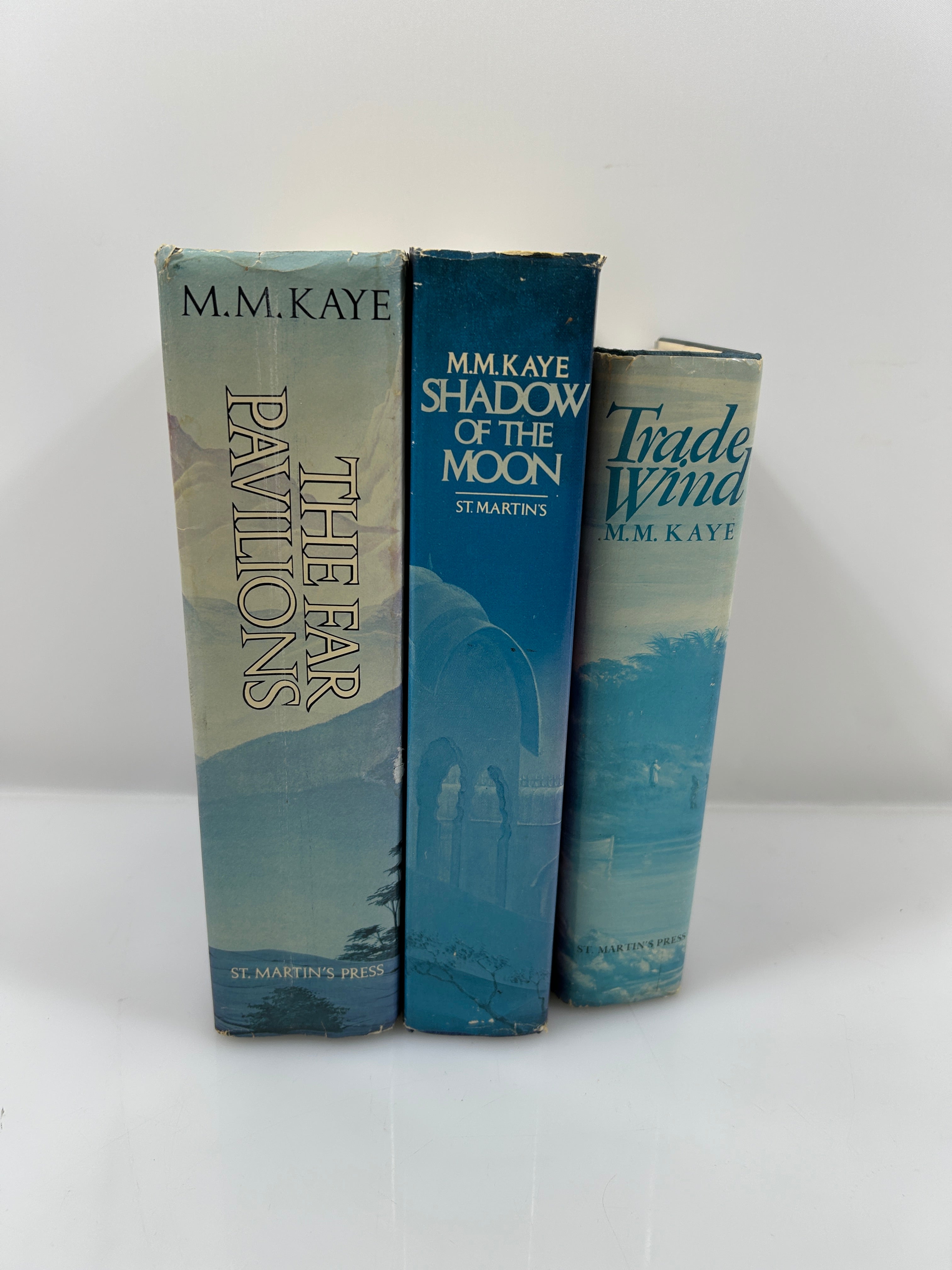 Lot of 3 by M M Kaye: Trade Wind, Shadow of the Moon, The Far Pavilions HCDJ BCE