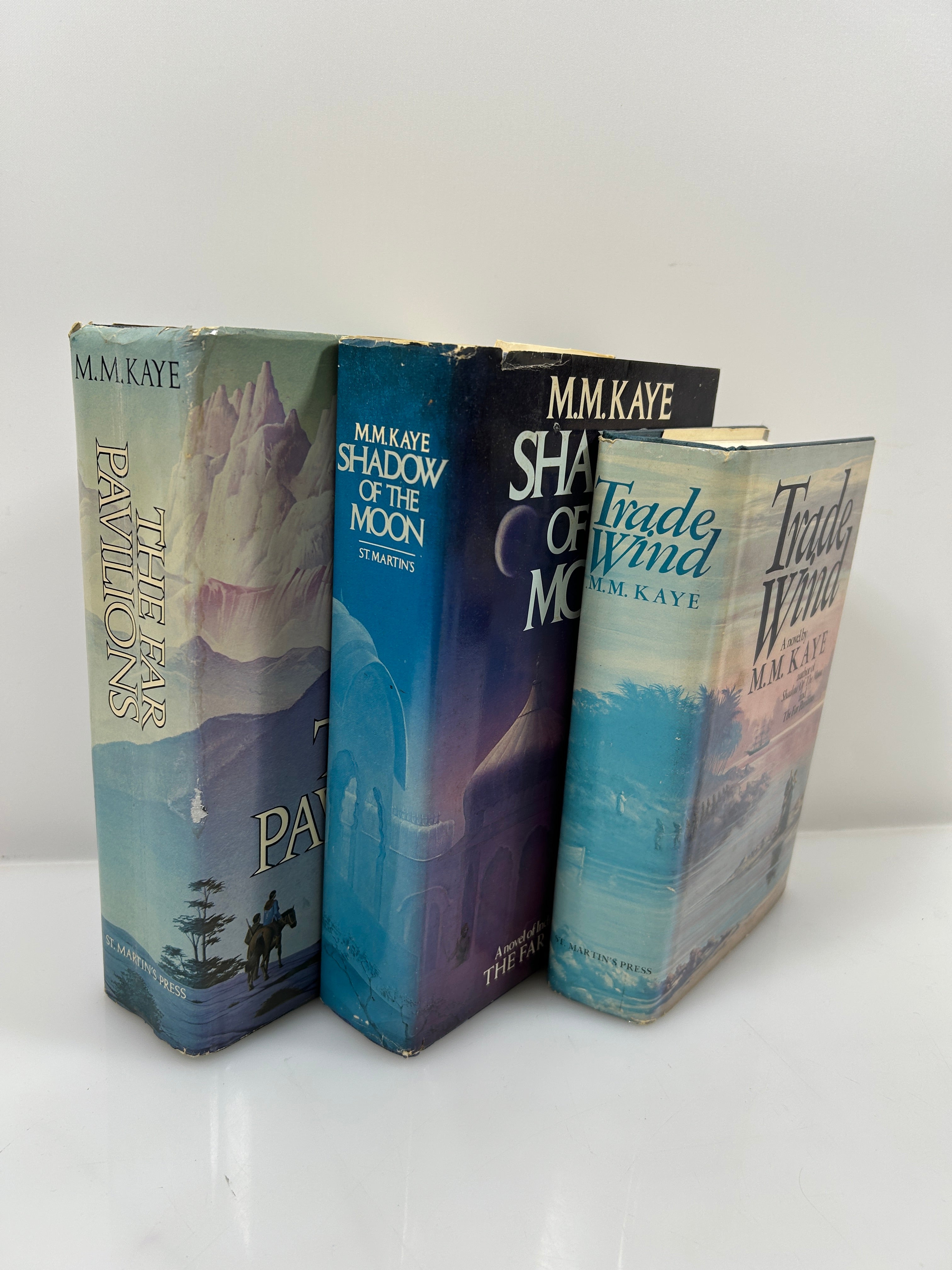 Lot of 3 by M M Kaye: Trade Wind, Shadow of the Moon, The Far Pavilions HCDJ BCE