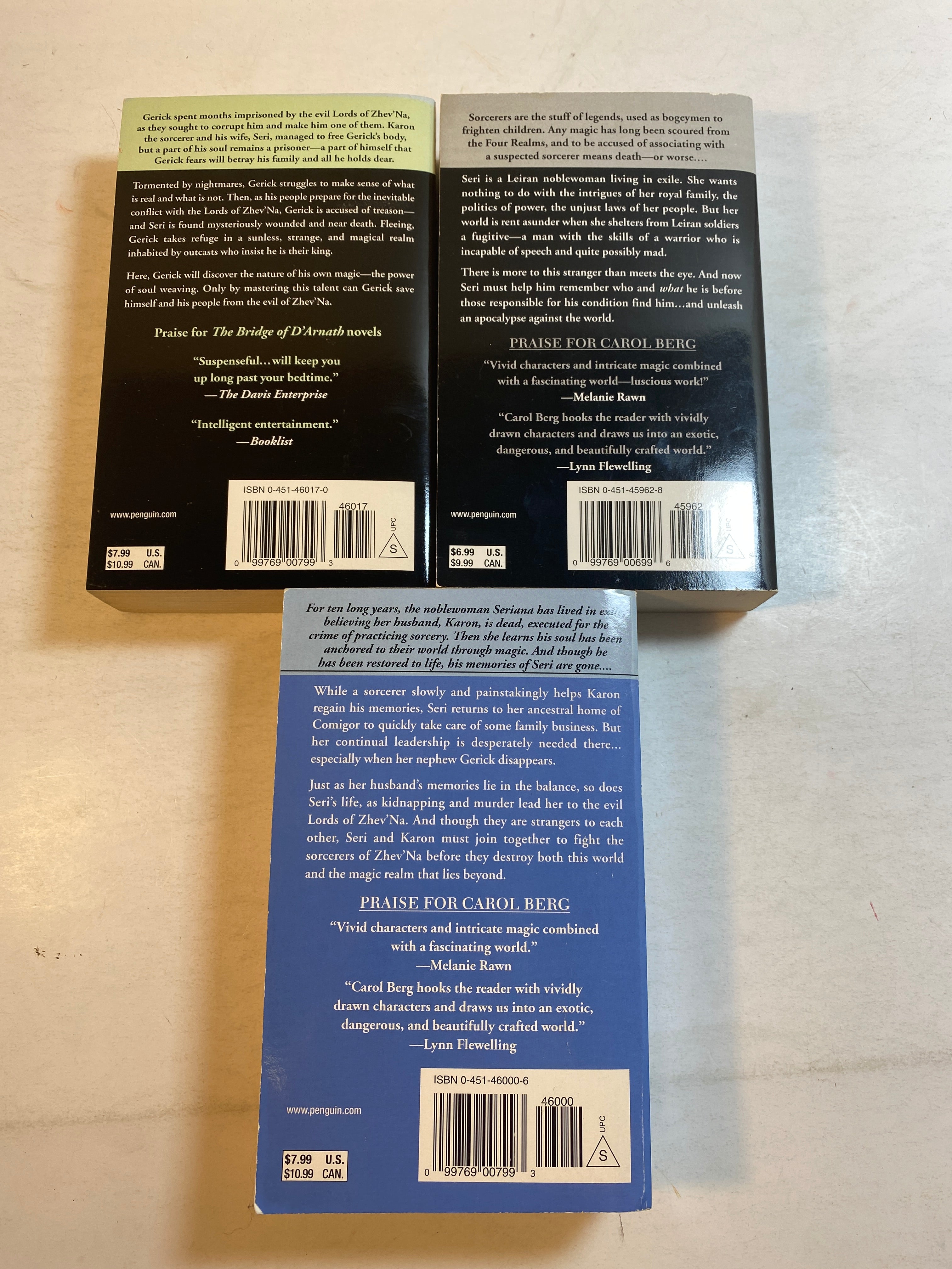Lot of 3 Carol Berg paperbacks Bridge of D'Arnath Series 2004-2005
