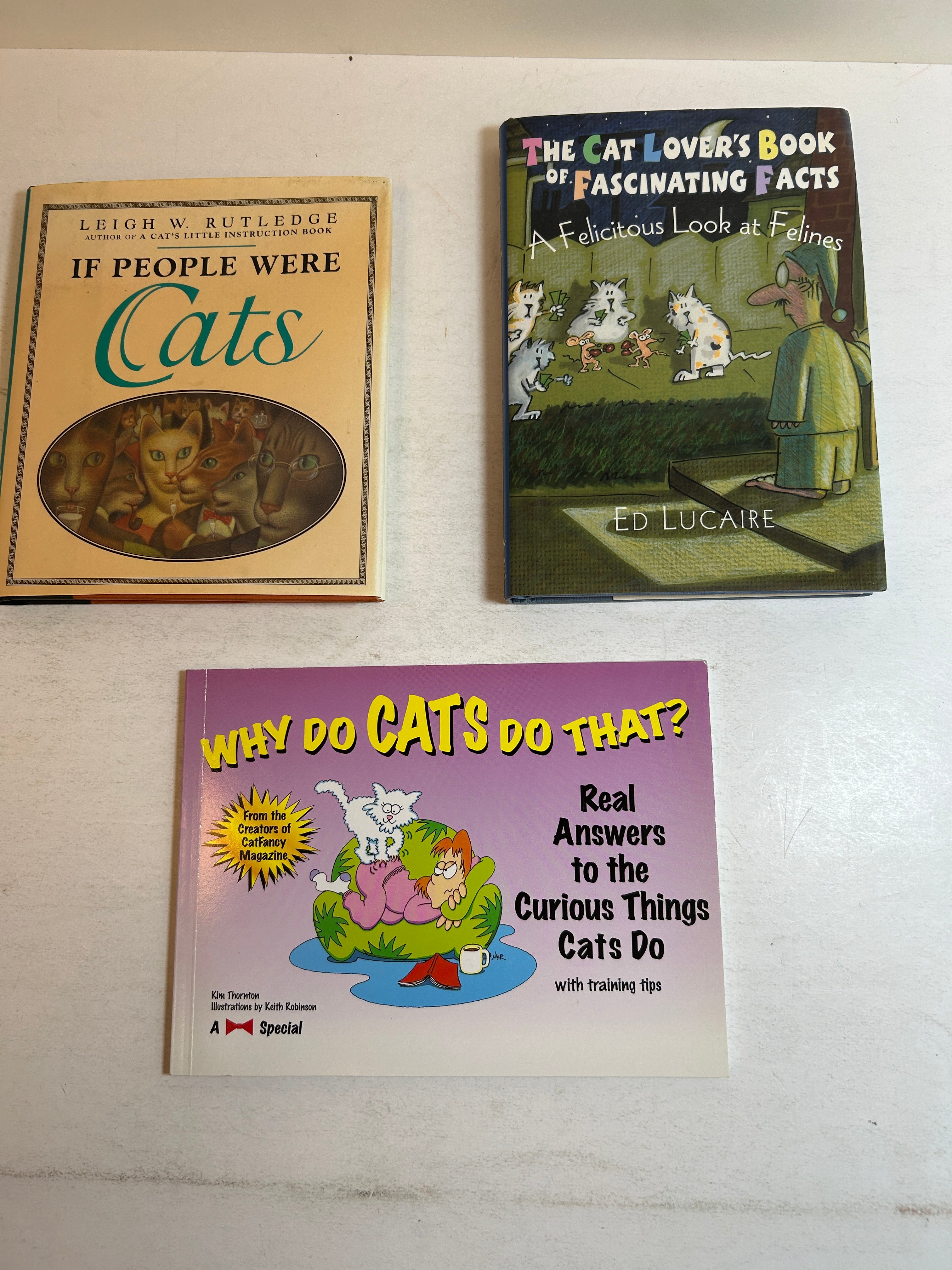 Lot of 3 Cat Books: Cat Facts Books